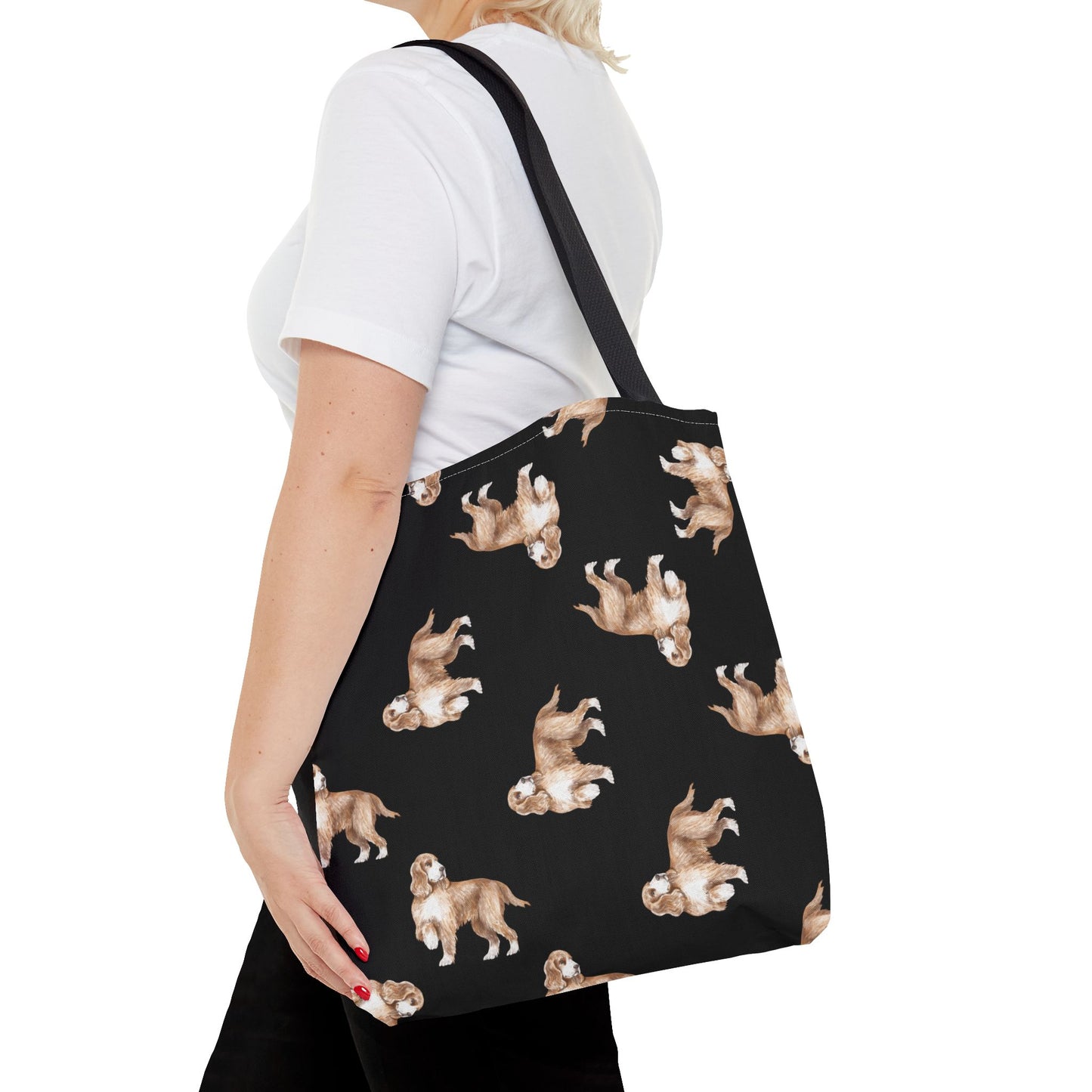 Dog Lover's Tote Bag, All-Over Print Dog Bag, Cute Pet Tote, Gift for Dog Owners, Casual Everyday Bag, Dog Mom Gift