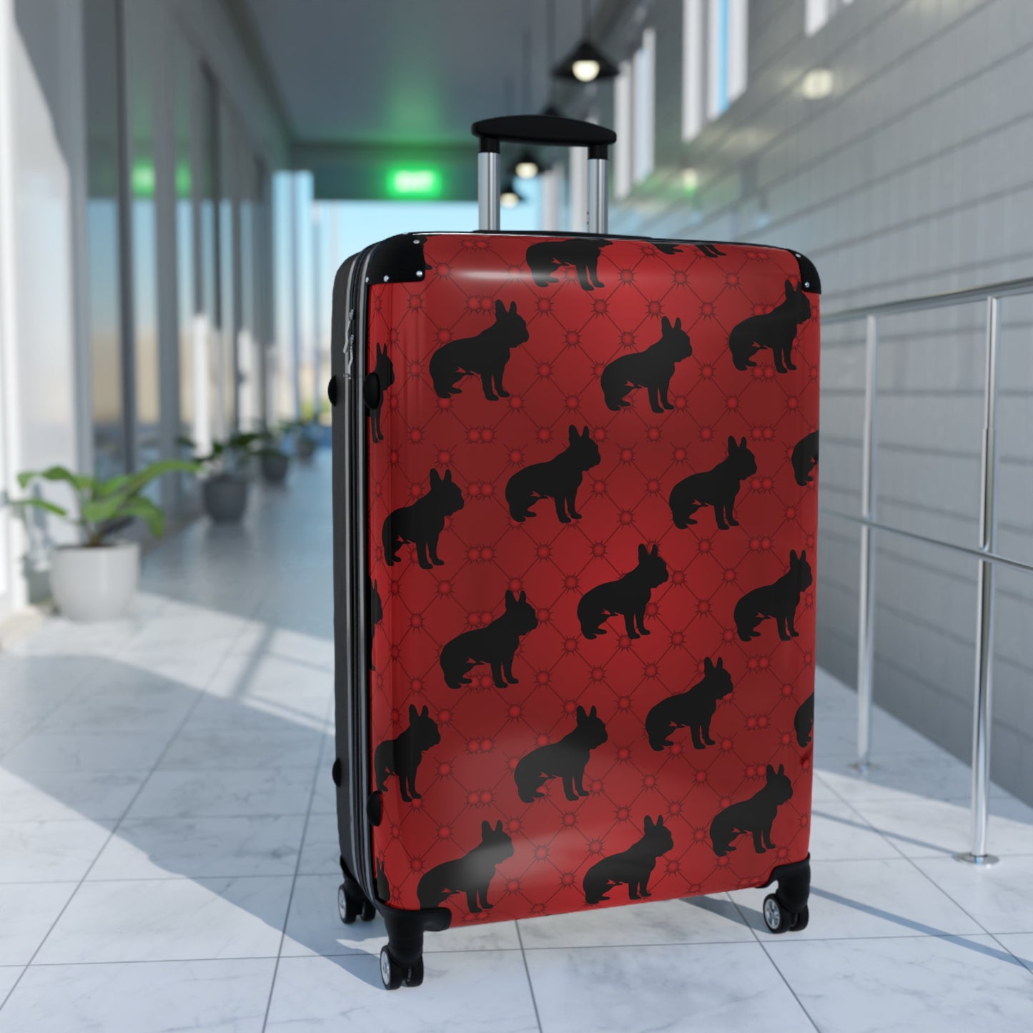 Dog Pattern Designer Suitcase | "Bulldog" Collection | Supper Durable and LIghtweight Luggage for Women | Gift for Dog Owners | Vacation Essentials
