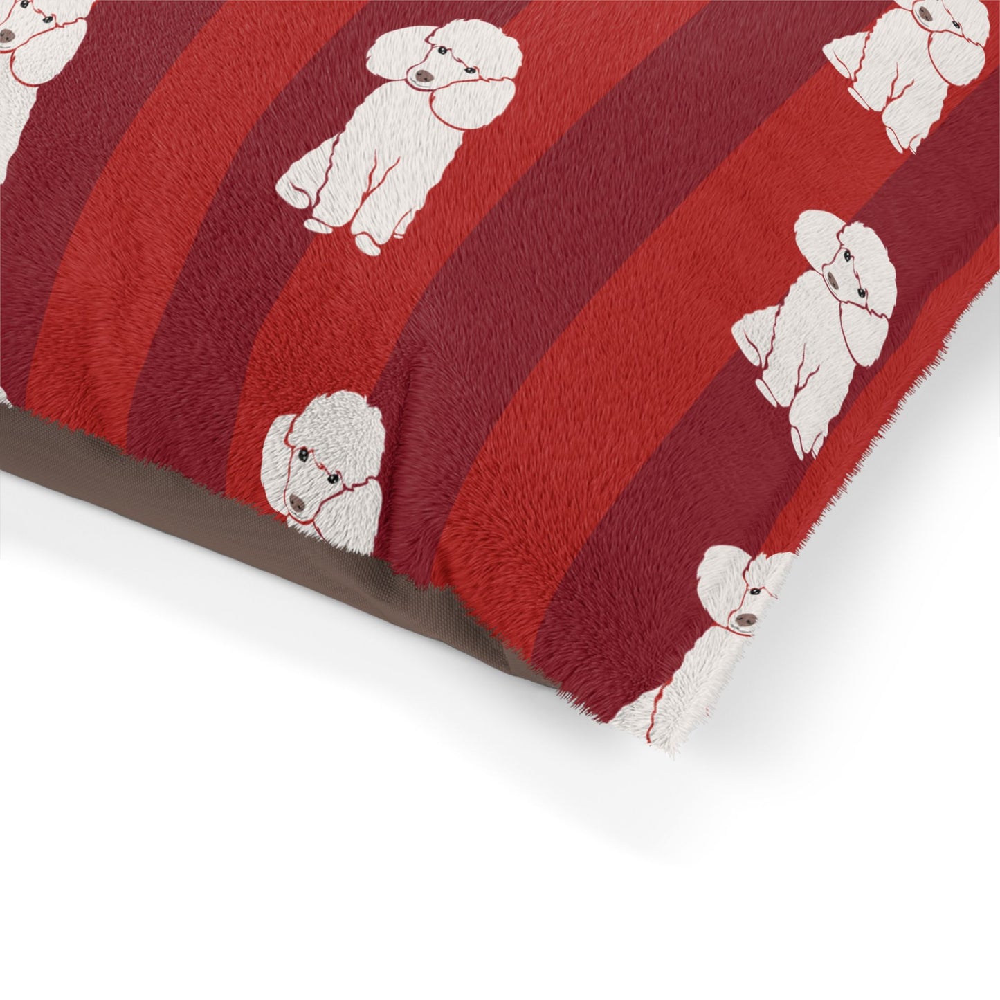 Cozy Dog Bed with Adorable "Poodle" Design With Shape-retaining Insert| Dog Cushion, Adjustable Throw