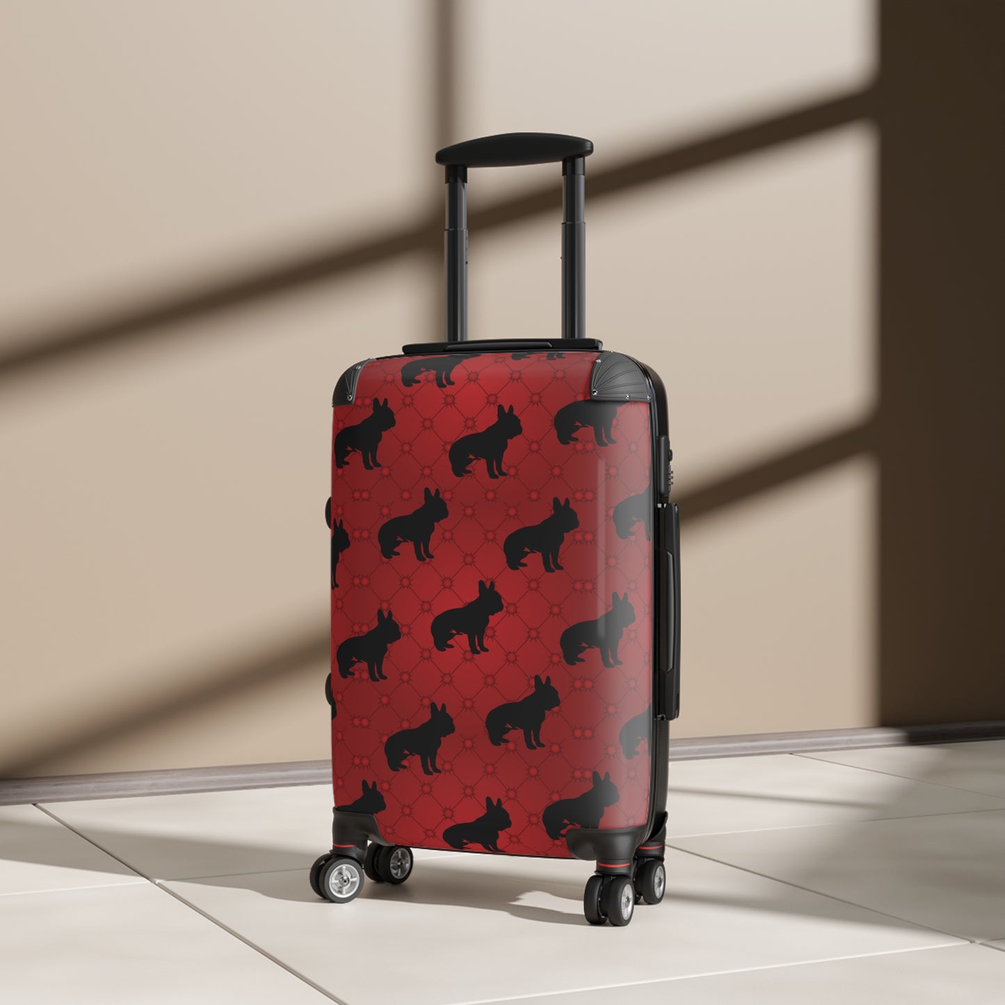 Dog Pattern Designer Suitcase | "Bulldog" Collection | Supper Durable and LIghtweight Luggage for Women | Gift for Dog Owners | Vacation Essentials