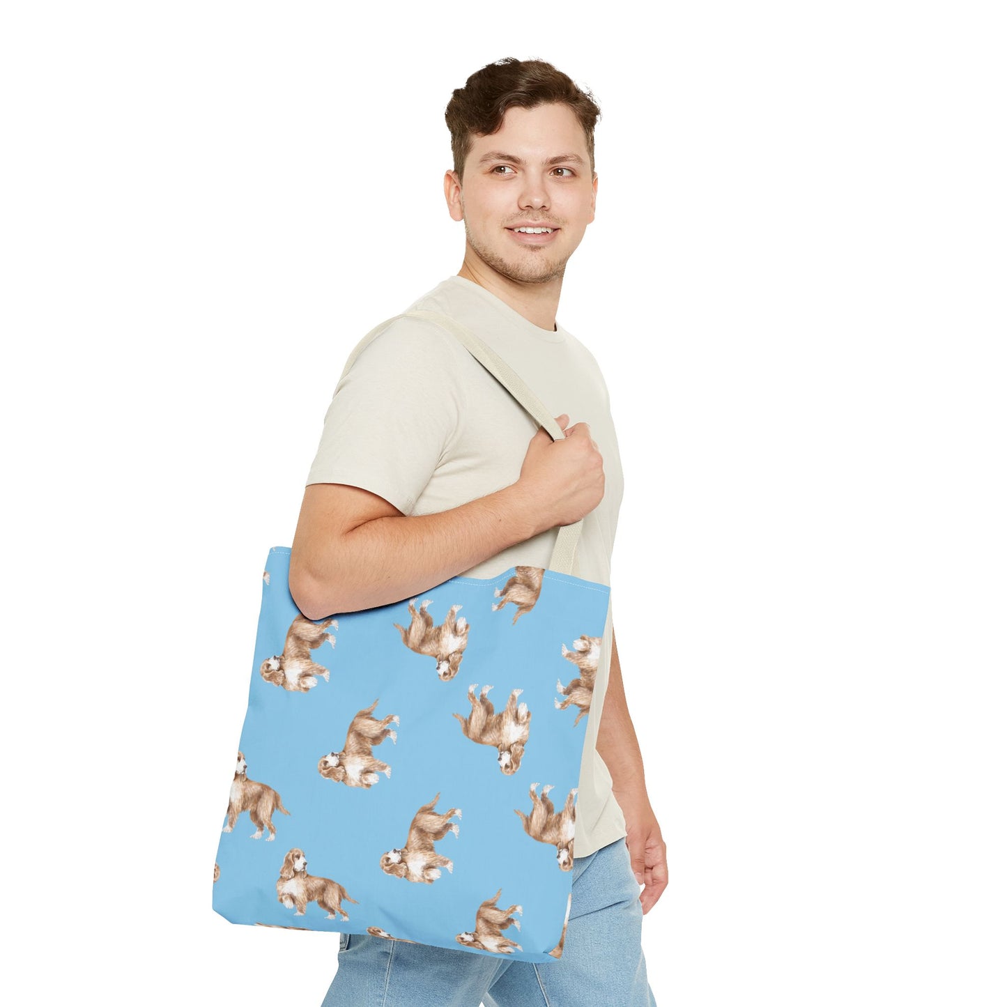 Tote Bag "Cocker Spaniel", Beach Bag, Eco-friendly Shopping Bag, Fun Dog Print, Casual Everyday Tote