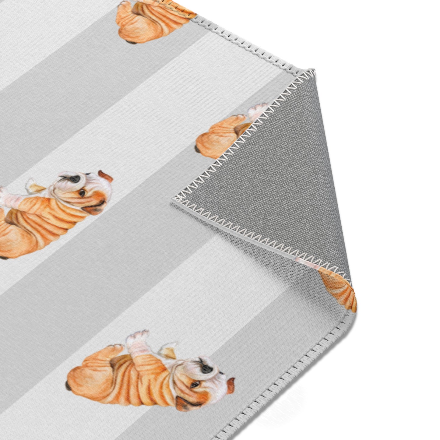 Cute "Bulldog" Accent Area Rug, Dog Themed Gift, Home Accessory, Living Room Mats