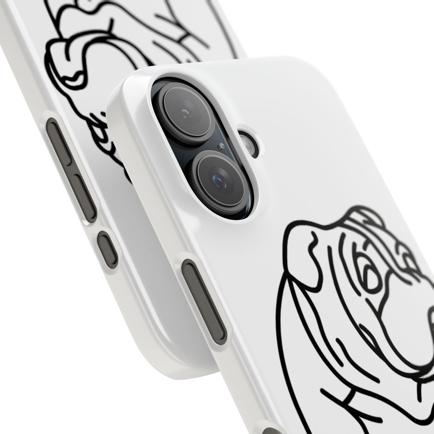 Bulldog Slim Phone Case: Minimalist Pet Lover Accessory, Cute Gift for Dog Owners, Phone Protection, Animal Lover's Style, Unique Dog Design