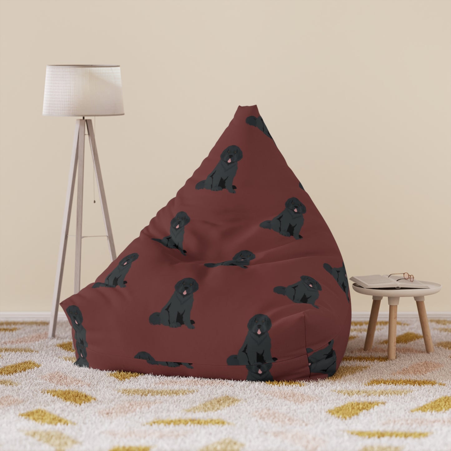 Cozy Dog Print Bean Bag Chair Cover – Perfect for Pet Lovers!