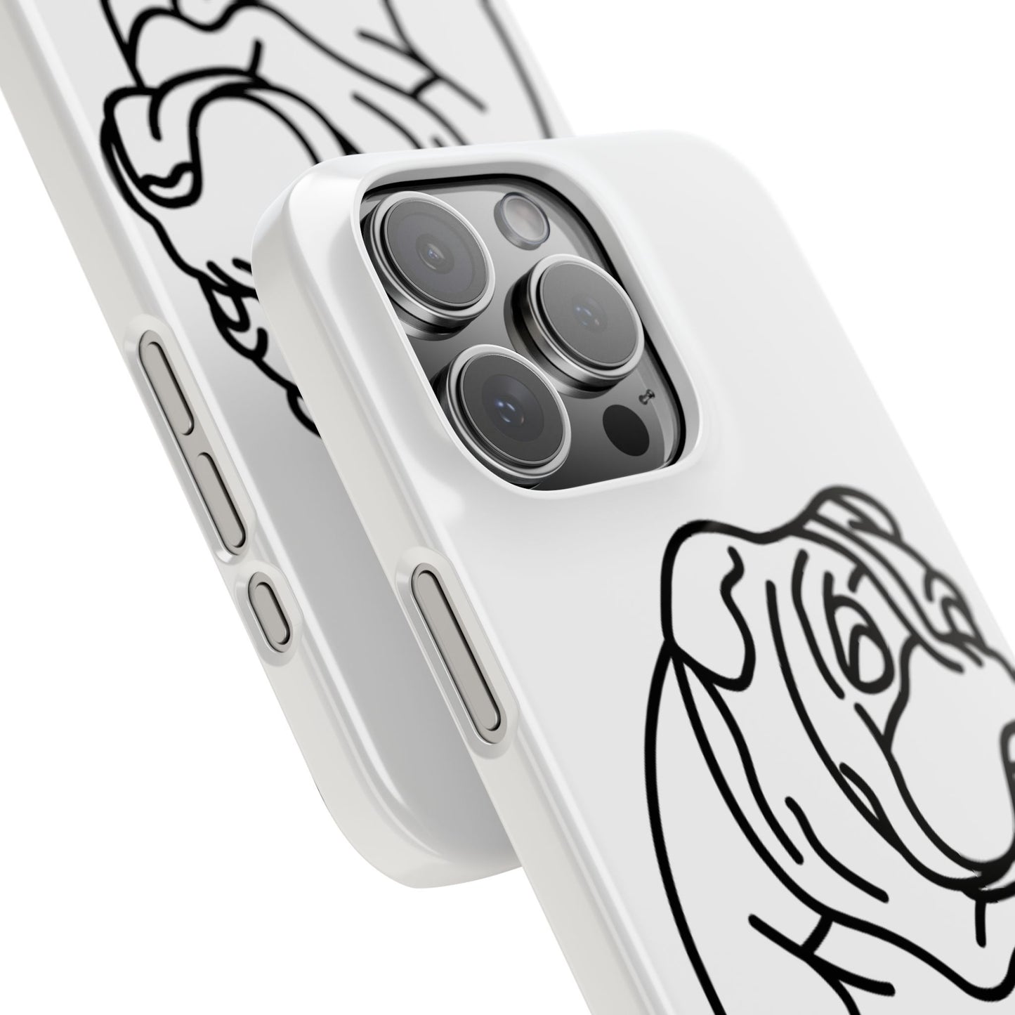 Bulldog Slim Phone Case: Minimalist Pet Lover Accessory, Cute Gift for Dog Owners, Phone Protection, Animal Lover's Style, Unique Dog Design