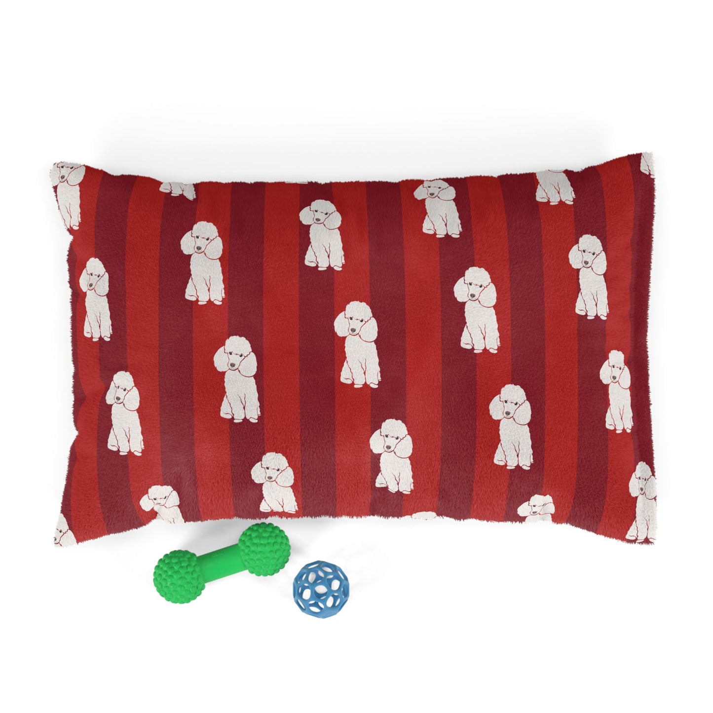 Cozy Dog Bed with Adorable "Poodle" Design With Shape-retaining Insert| Dog Cushion, Adjustable Throw