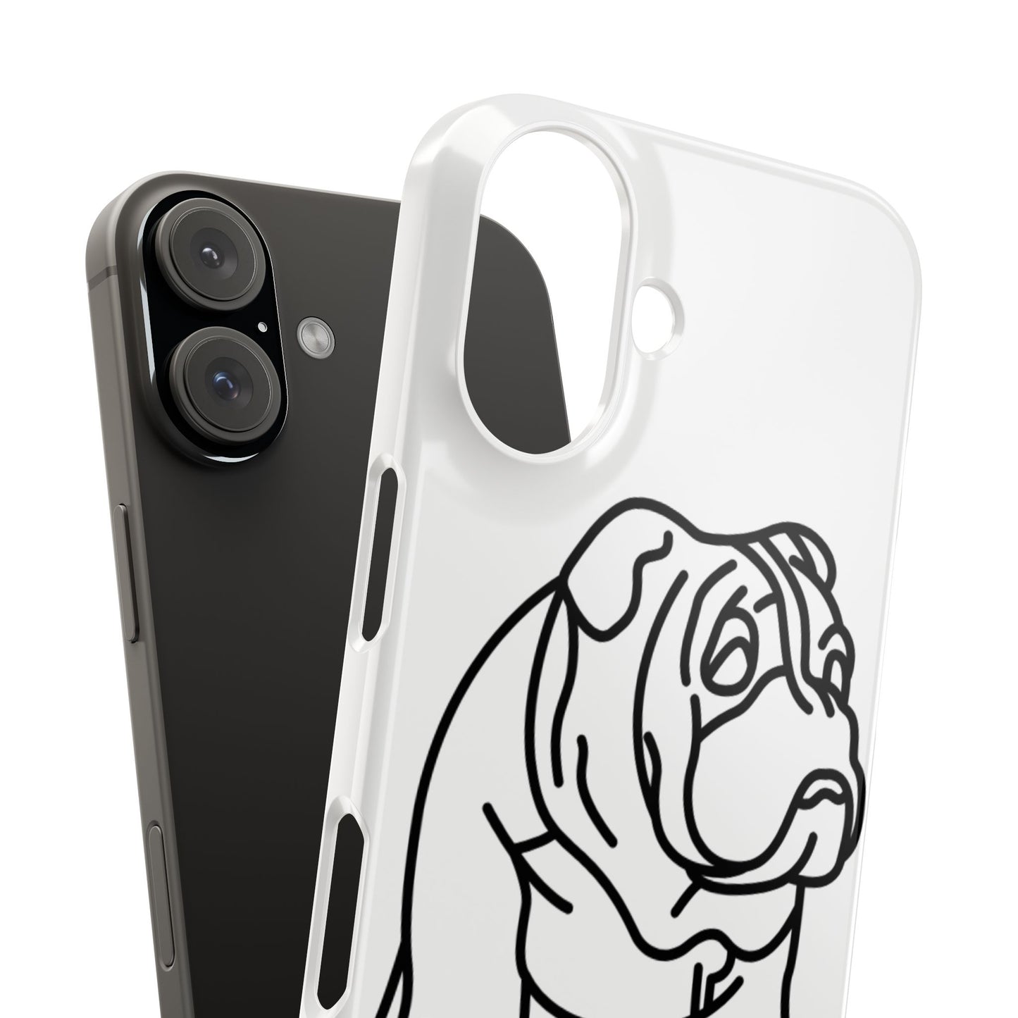 Bulldog Slim Phone Case: Minimalist Pet Lover Accessory, Cute Gift for Dog Owners, Phone Protection, Animal Lover's Style, Unique Dog Design