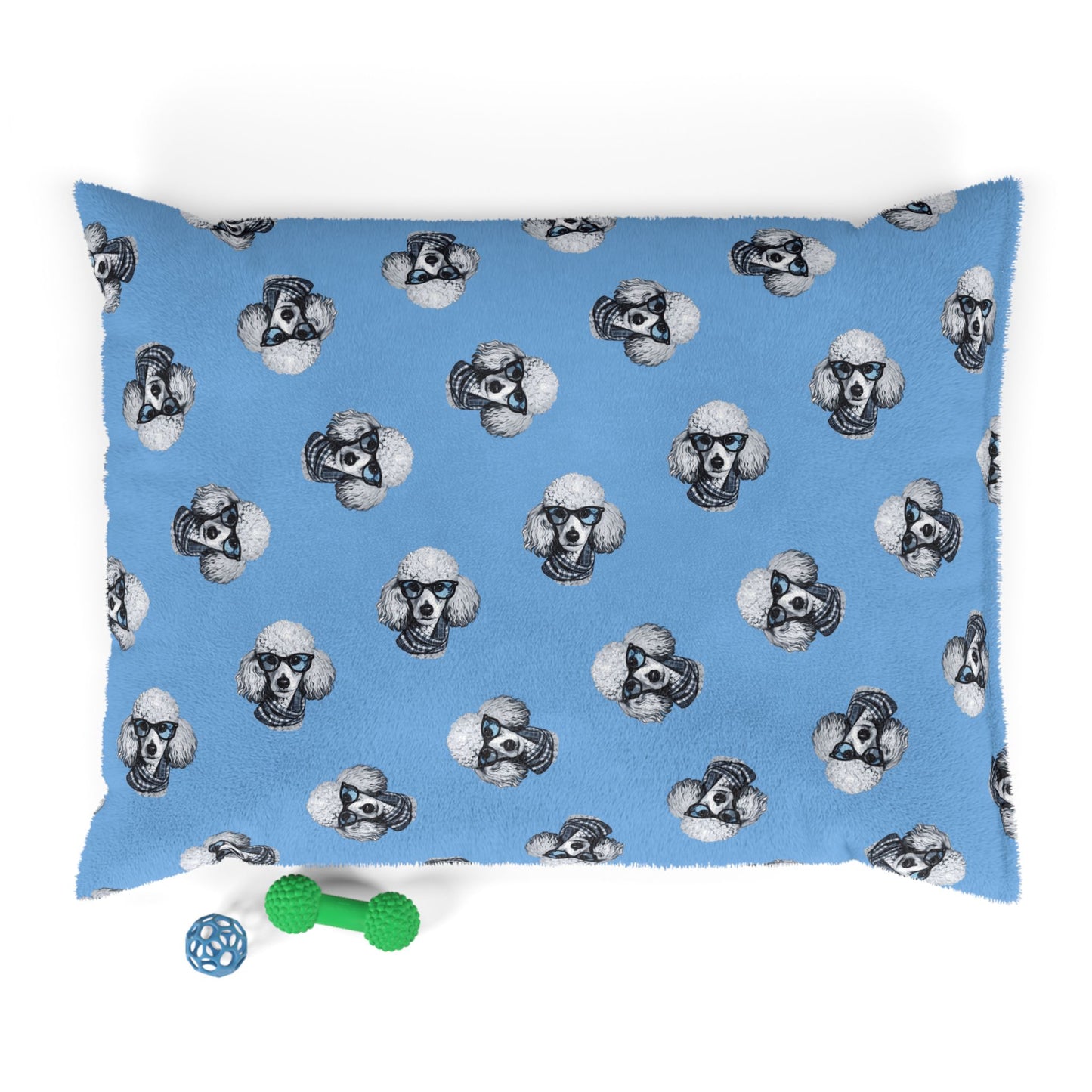 Dog Bed "Poodle" Collection, Designer Dog Bed for Small and Large Dogs, 100% Cotton Underside, Shape Retaining Insert