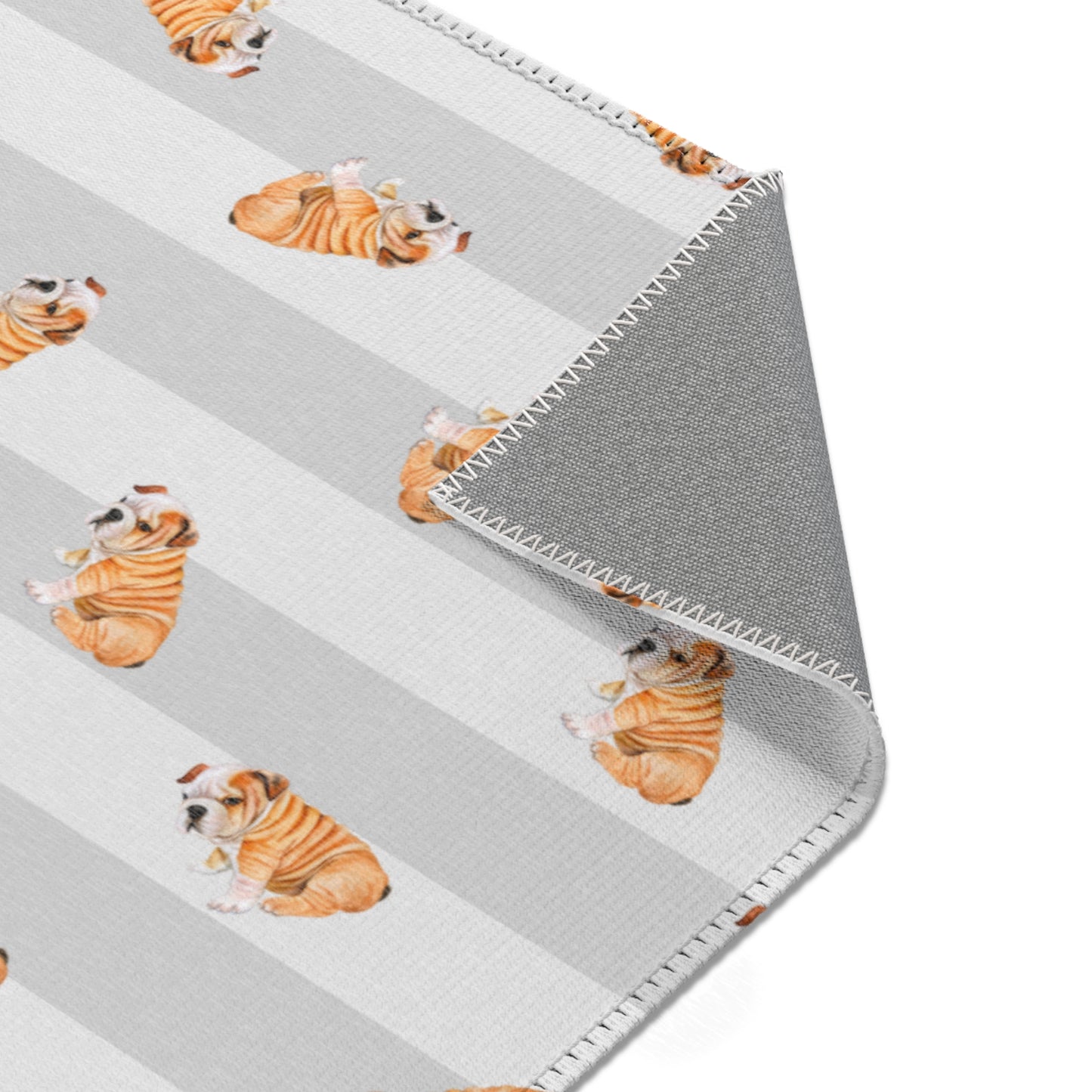 Cute "Bulldog" Accent Area Rug, Dog Themed Gift, Home Accessory, Living Room Mats
