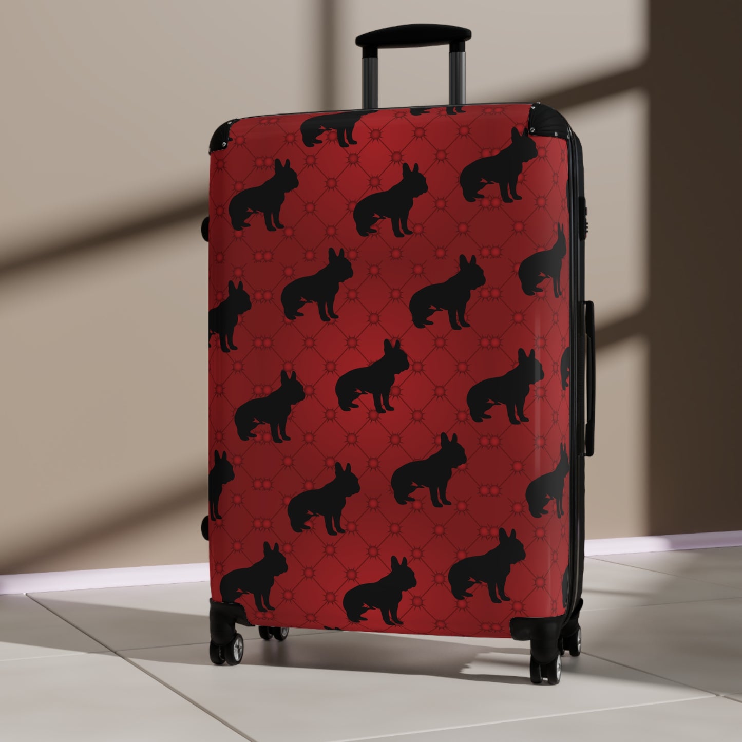 Dog Pattern Designer Suitcase | "Bulldog" Collection | Supper Durable and LIghtweight Luggage for Women | Gift for Dog Owners | Vacation Essentials