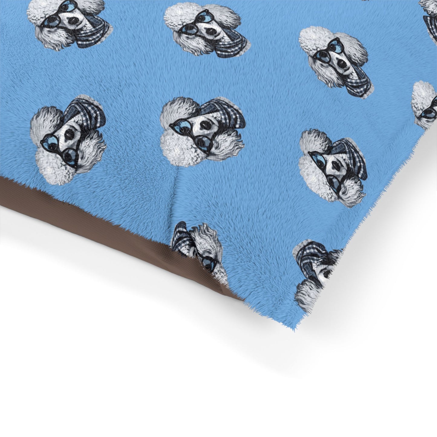 Dog Bed "Poodle" Collection, Designer Dog Bed for Small and Large Dogs, 100% Cotton Underside, Shape Retaining Insert
