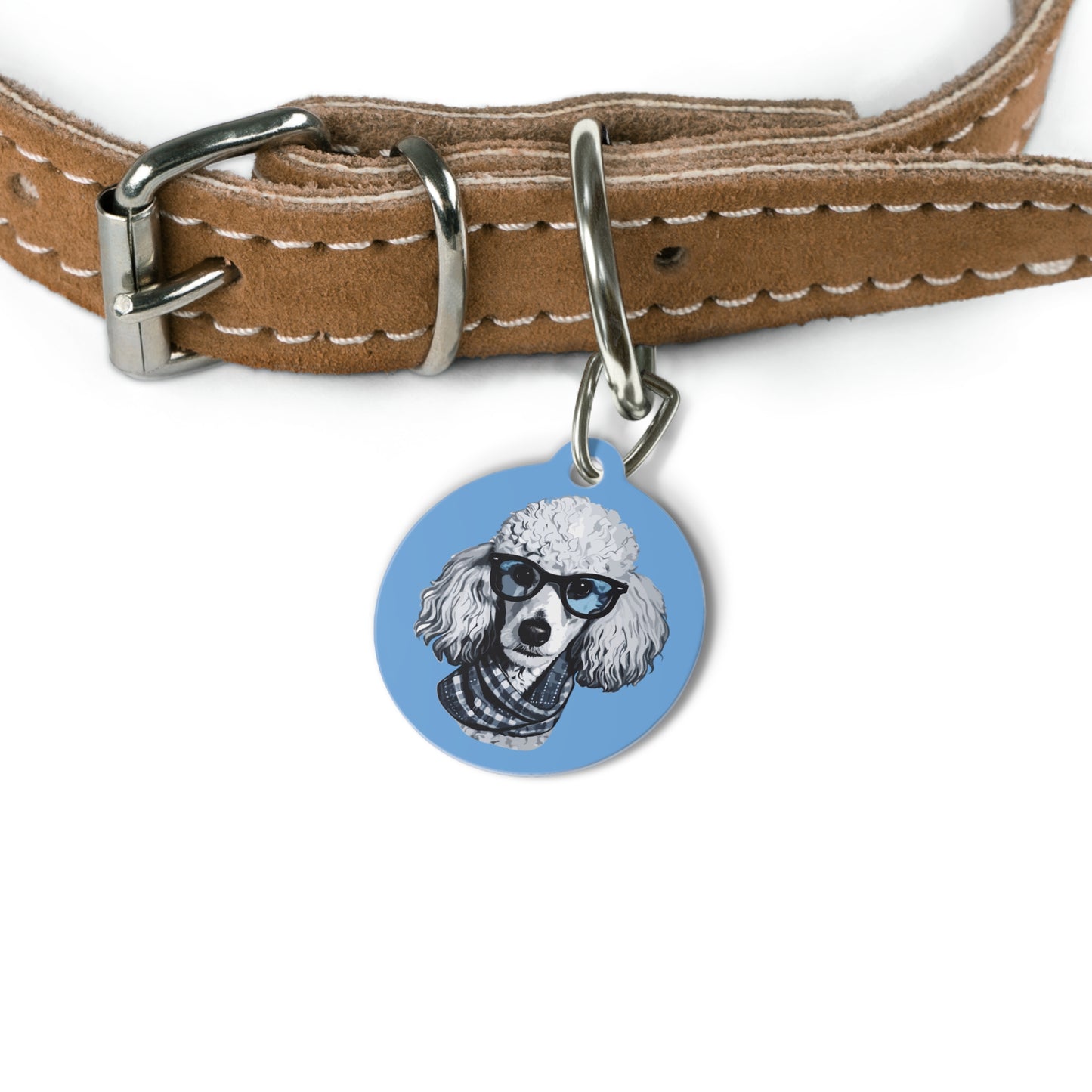 Stylish Dog ID Tag "Poodle" Desigtn, Fun Dog Accessories, Dog Lover Gift