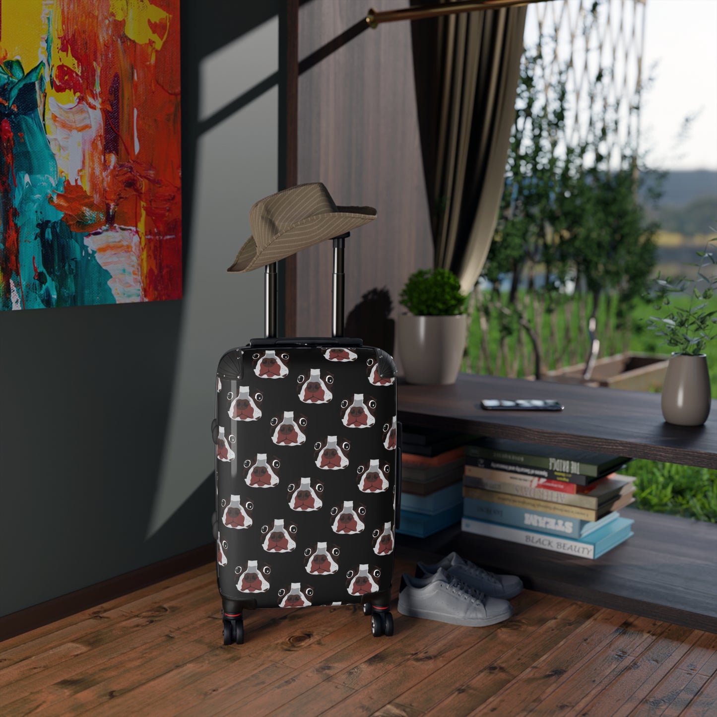 Travel Suitecase "Wonder Dog" - Themed Suitcase 360-Degree Swivel Wheels Hard Shell