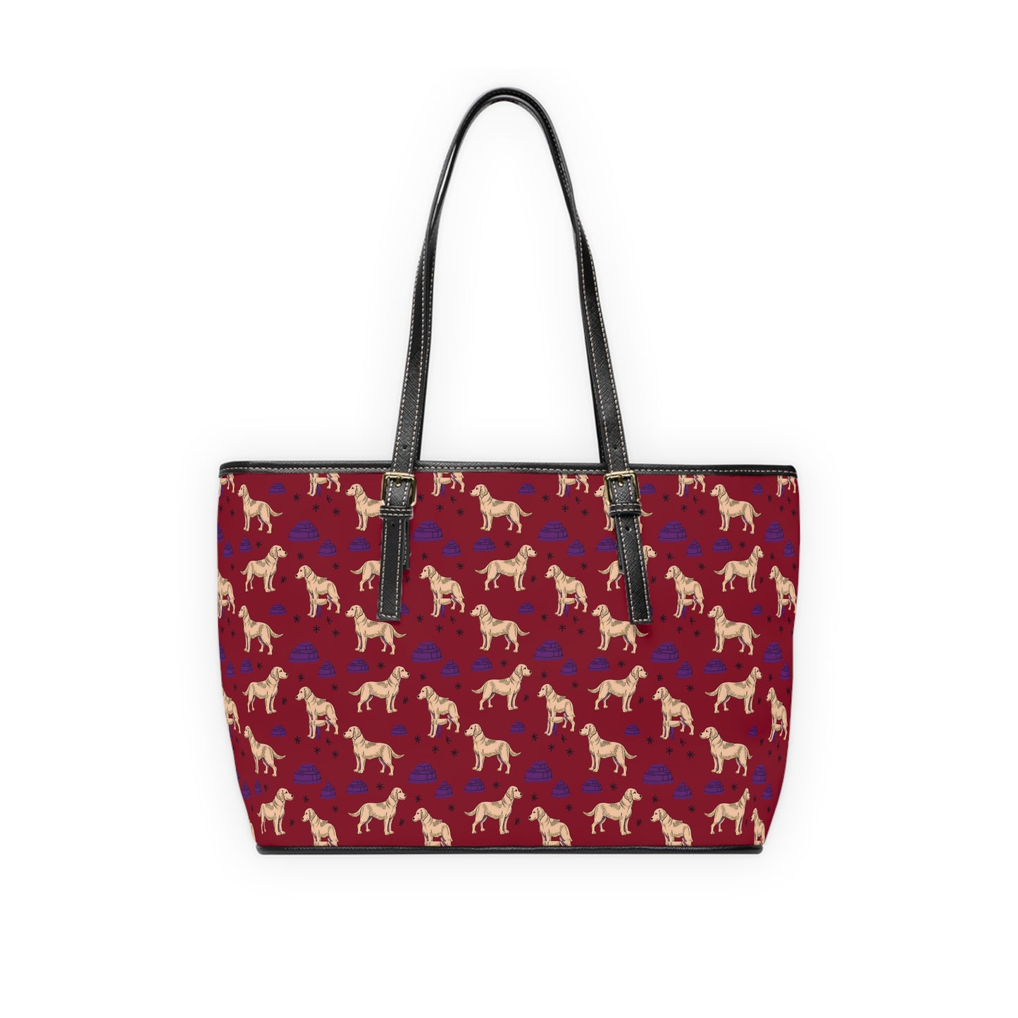 Stylish PU Leather Shoulder Bag with Dog Pattern, Tote for Pet Lovers, Gift for Dog Owners, Handbag for Everyday Use, Fashion Statement Bag
