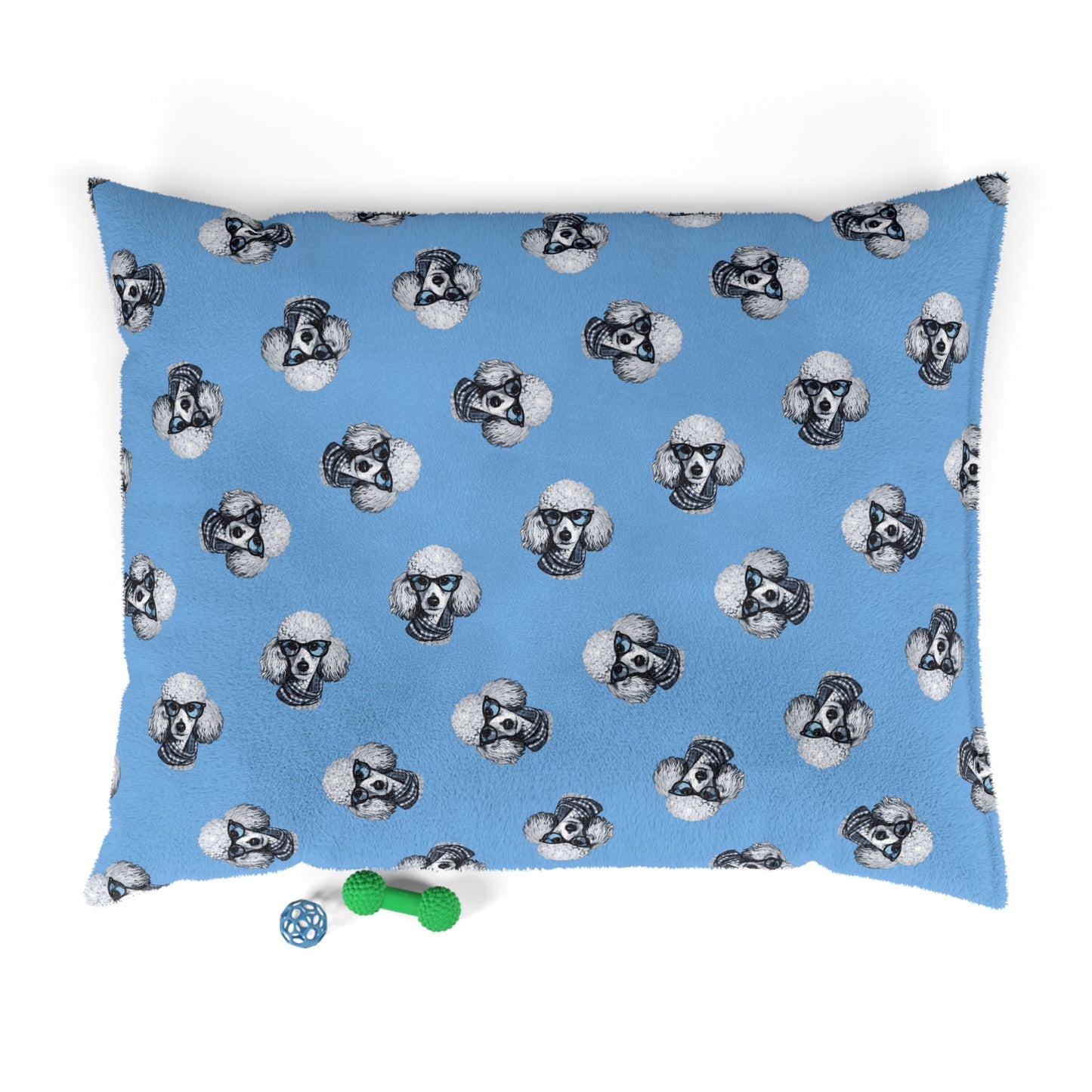 Dog Bed "Poodle" Collection, Designer Dog Bed for Small and Large Dogs, 100% Cotton Underside, Shape Retaining Insert