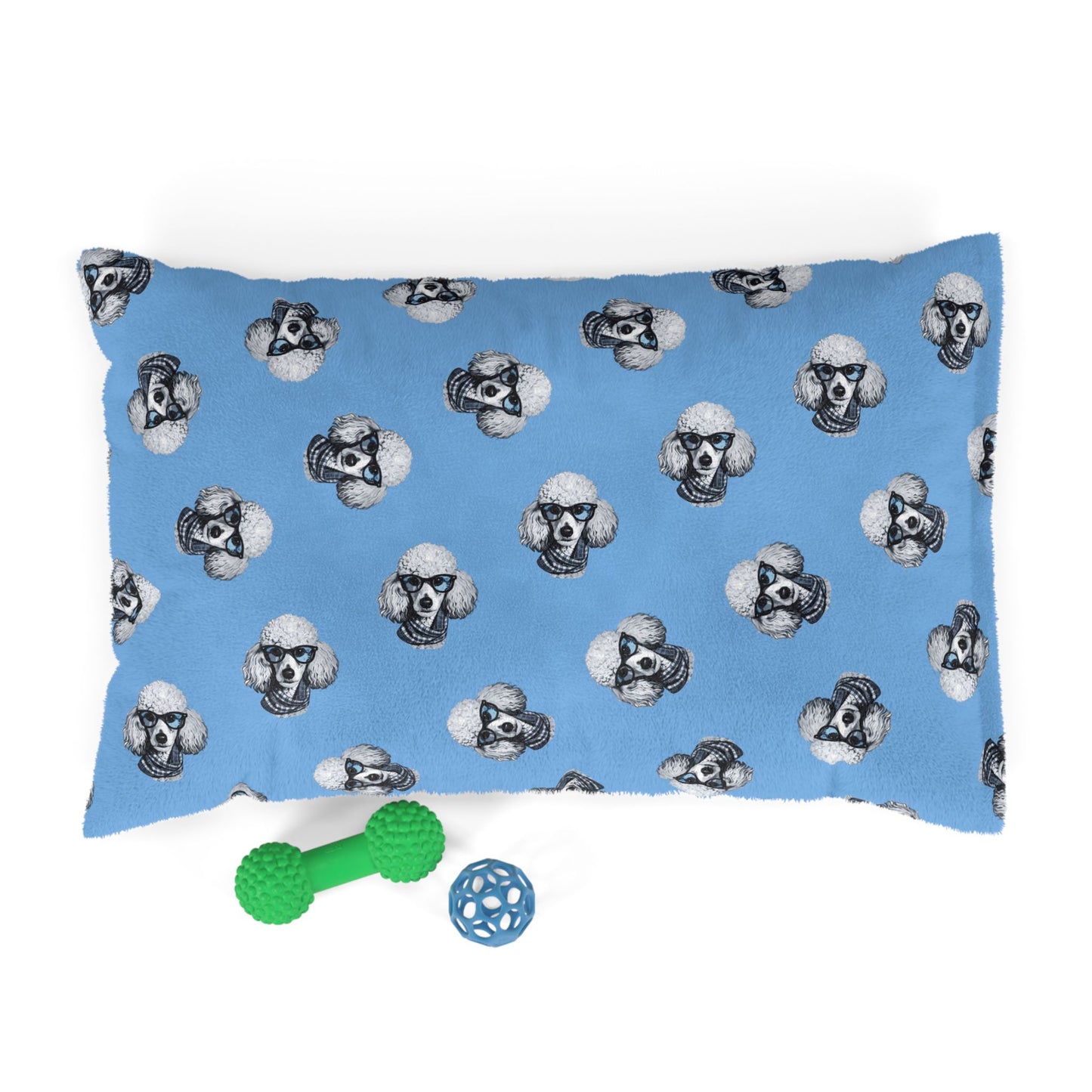 Dog Bed "Poodle" Collection, Designer Dog Bed for Small and Large Dogs, 100% Cotton Underside, Shape Retaining Insert