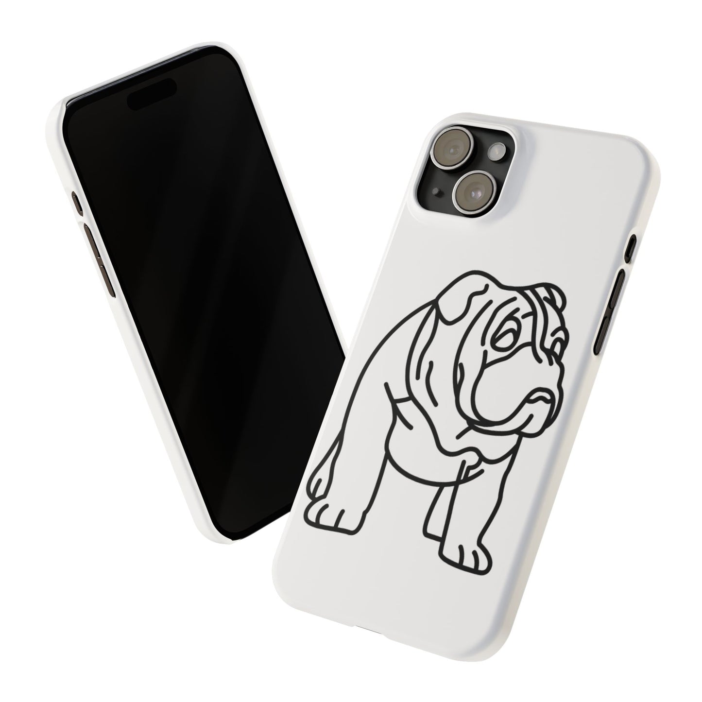 Bulldog Slim Phone Case: Minimalist Pet Lover Accessory, Cute Gift for Dog Owners, Phone Protection, Animal Lover's Style, Unique Dog Design