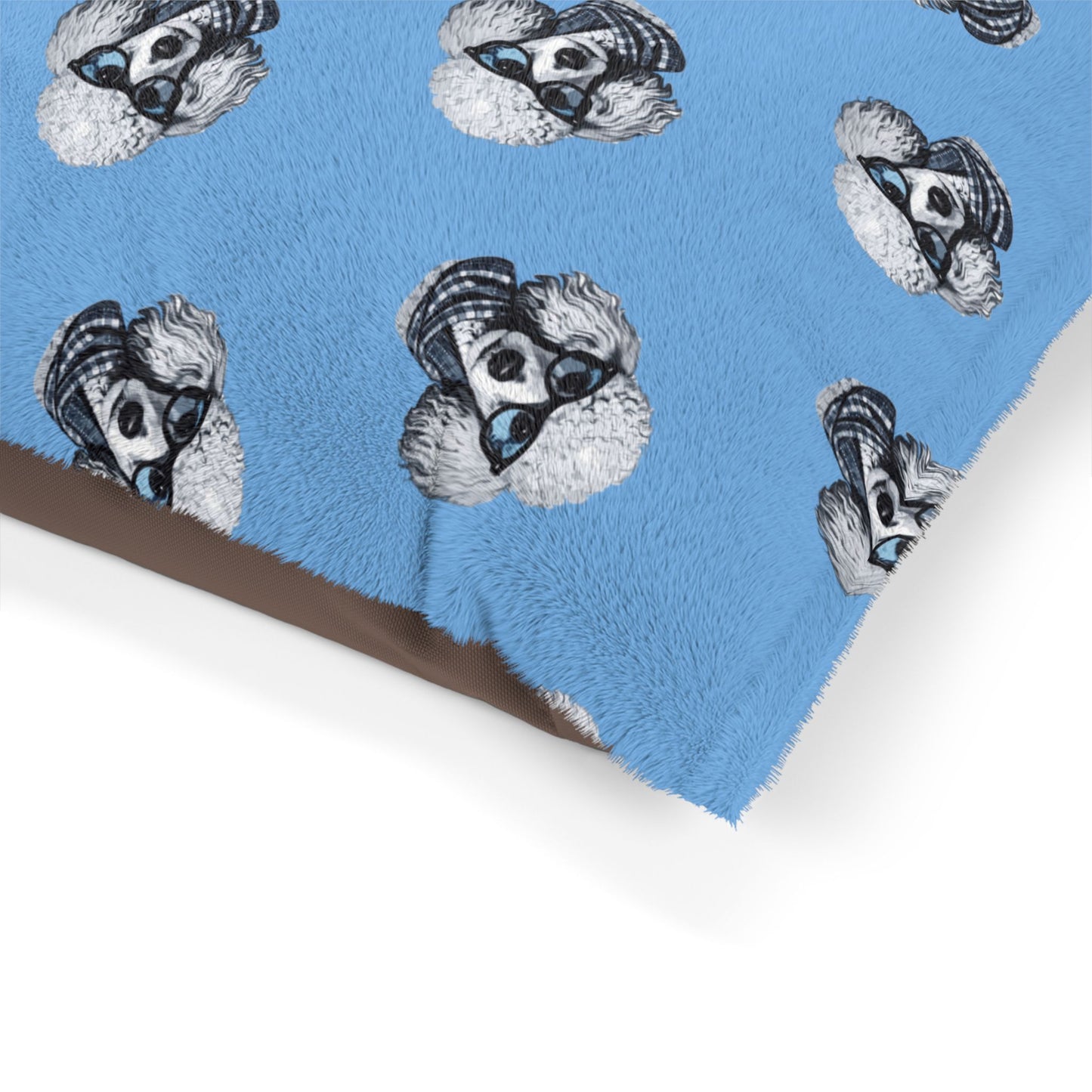 Dog Bed "Poodle" Collection, Designer Dog Bed for Small and Large Dogs, 100% Cotton Underside, Shape Retaining Insert