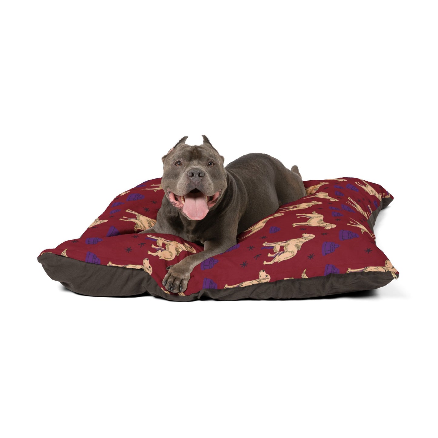 Dog Bed "Golden Retrievel" Pattern, Comfortable Dog Bed, Cotton Underside, Doggie Lounger