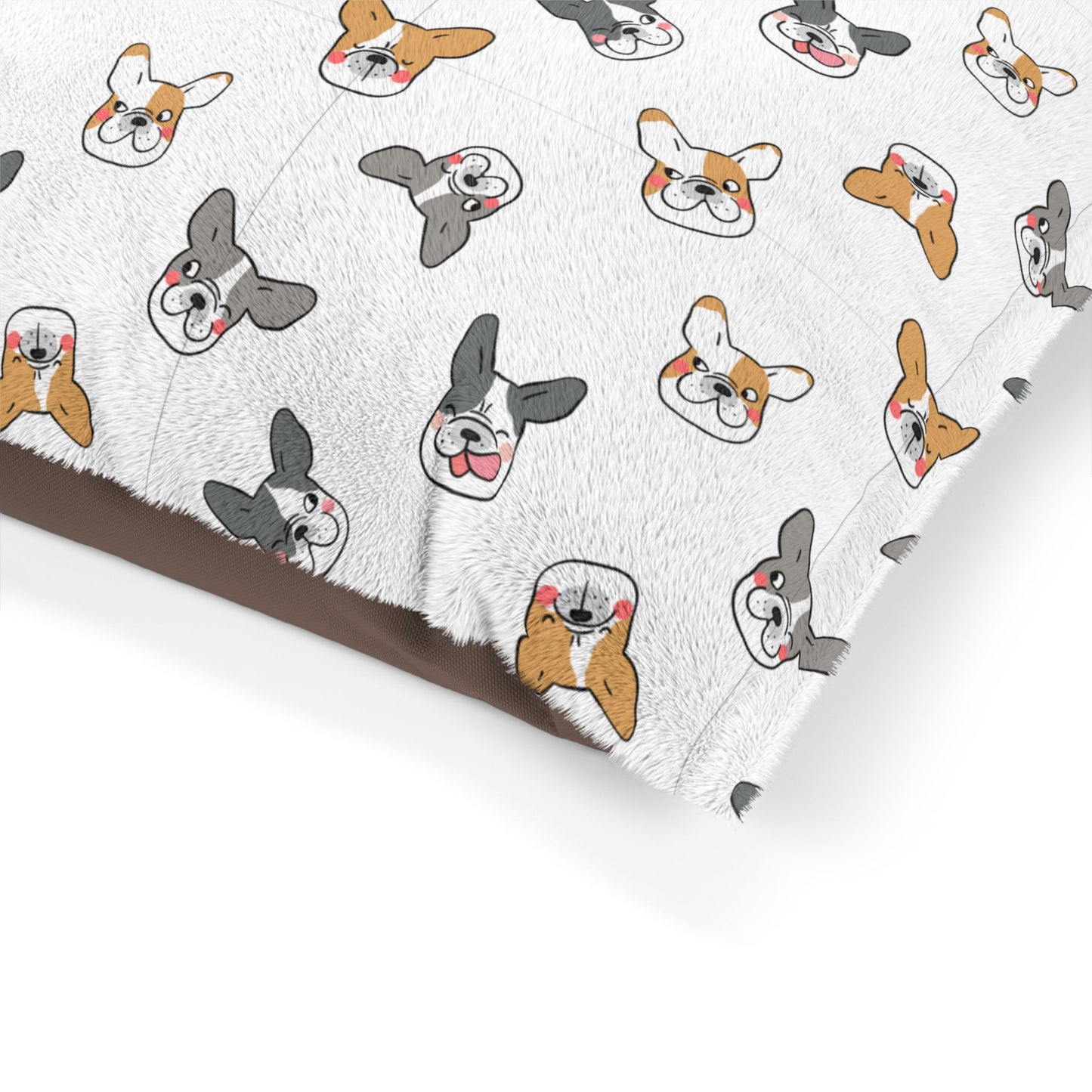 Dog Bed "Bulldog" Collection, 100% Cotton Underside, Shape-retaining Insert