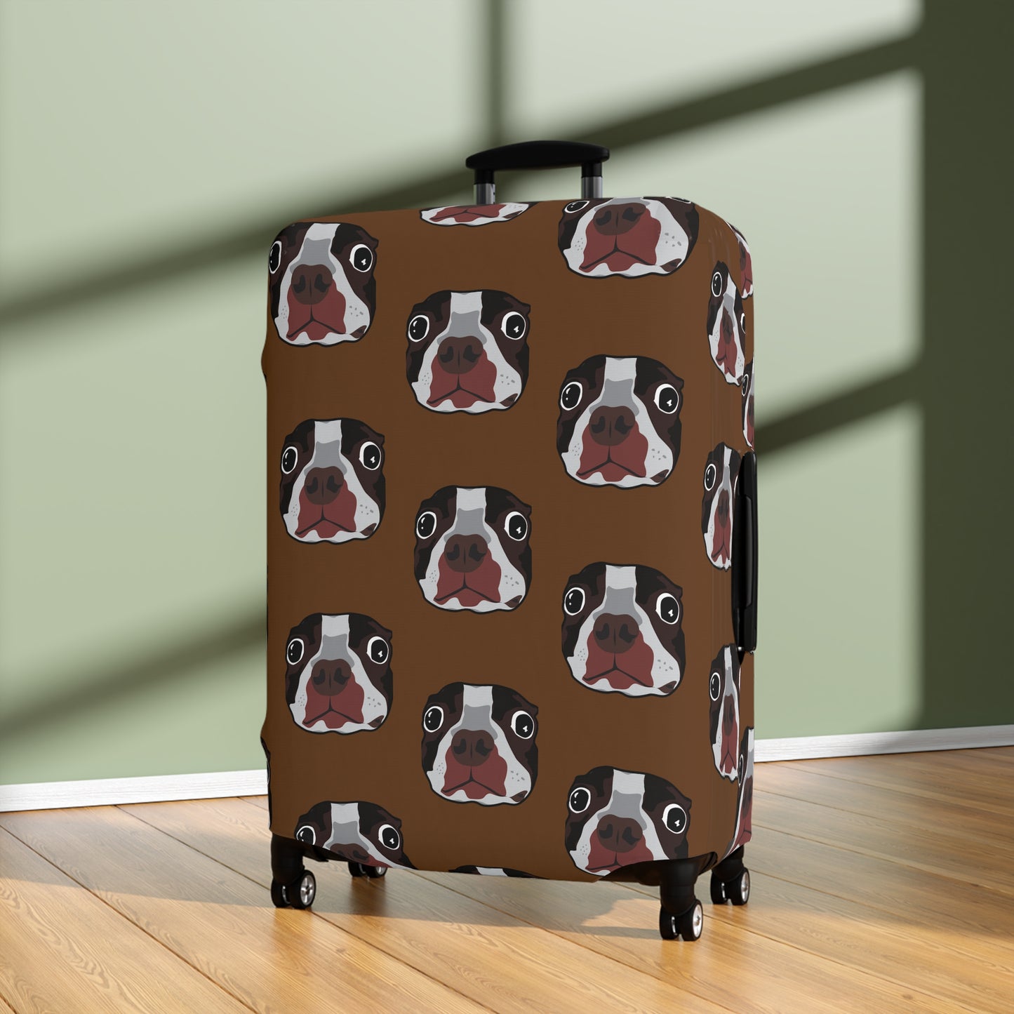 Luggage Cover "Wonder Dog" Dog Print, Suitcase Protector for Travelling, Gifts for Dog Lovers