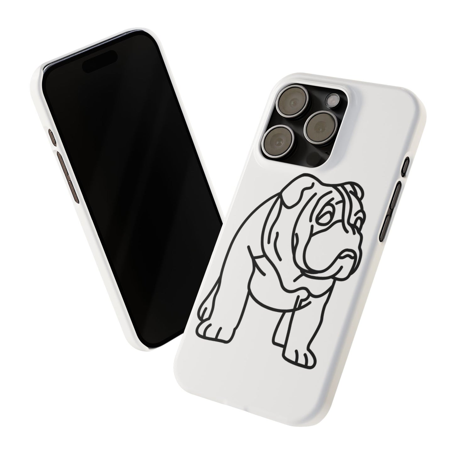 Bulldog Slim Phone Case: Minimalist Pet Lover Accessory, Cute Gift for Dog Owners, Phone Protection, Animal Lover's Style, Unique Dog Design
