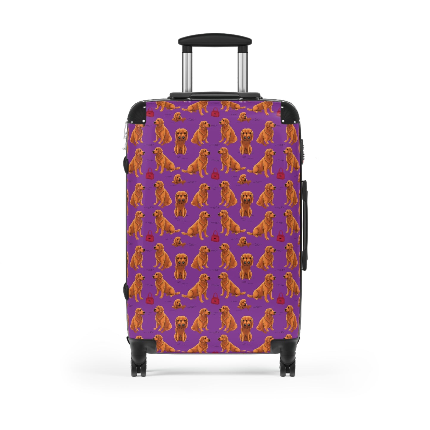 "Golden Retrievel" Pattern Travel Suitcase - Reinforced Lightweight Super Durable, Vacation Essential, Dog Theme Travel Gear