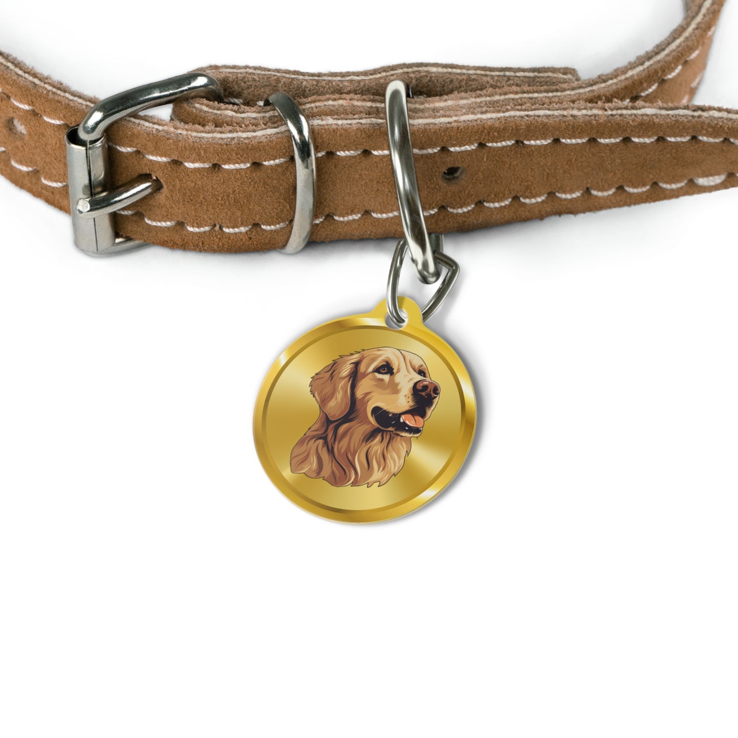 Personalized Pet Tag, Custom Dog Tag, Unique Pet ID Tag, Gold Pet Name Tag, Dog Lover Gift