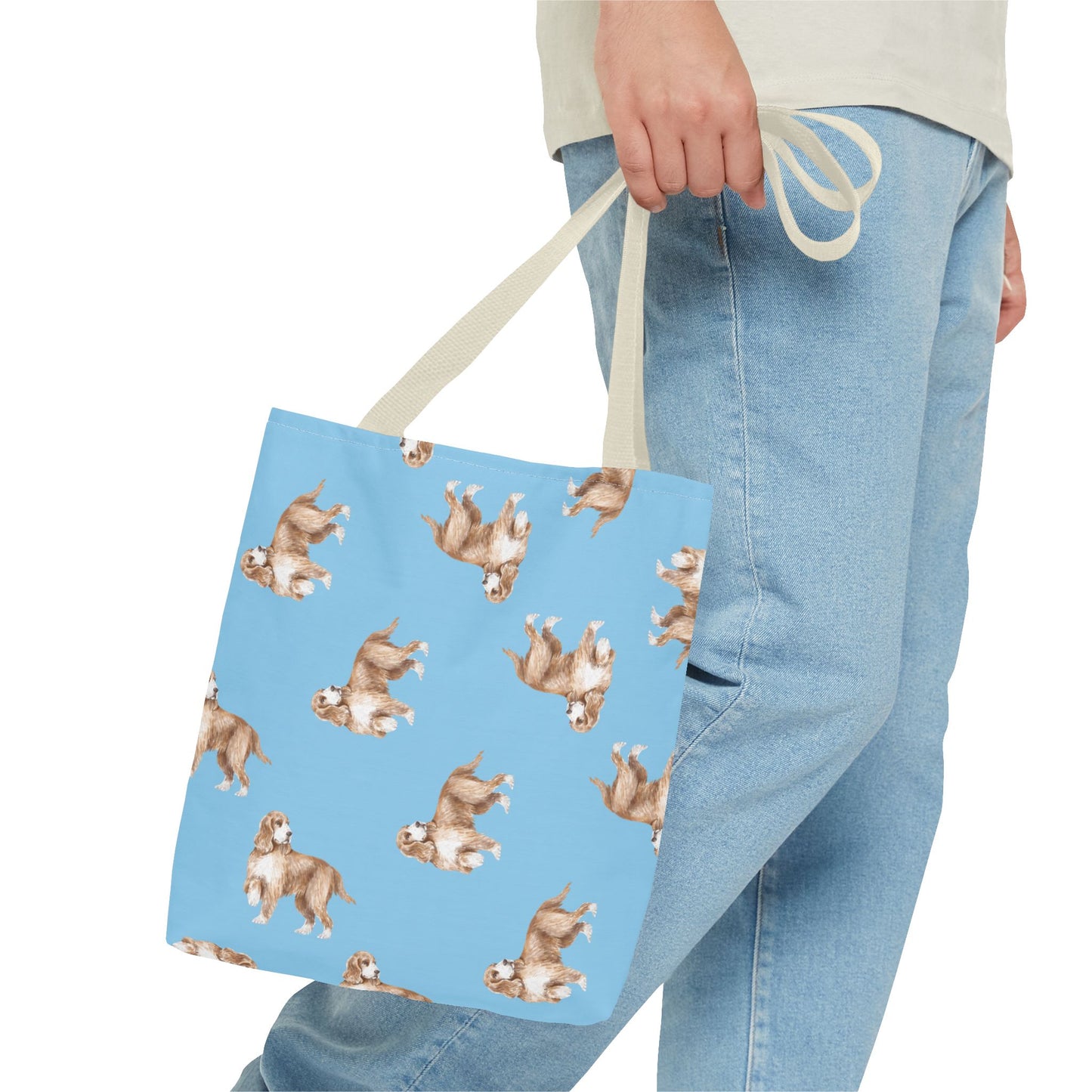 Tote Bag "Cocker Spaniel", Beach Bag, Eco-friendly Shopping Bag, Fun Dog Print, Casual Everyday Tote