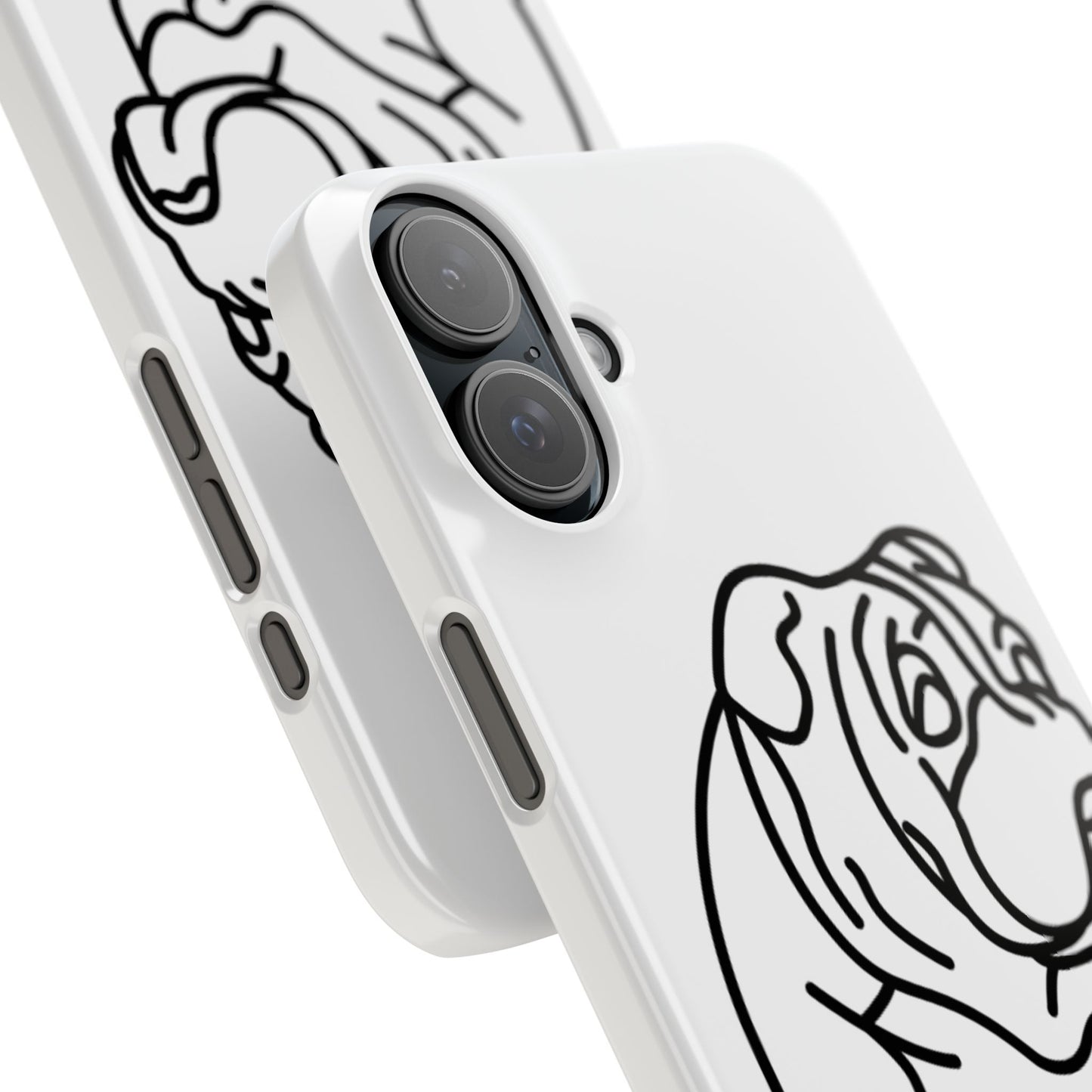 Bulldog Slim Phone Case: Minimalist Pet Lover Accessory, Cute Gift for Dog Owners, Phone Protection, Animal Lover's Style, Unique Dog Design