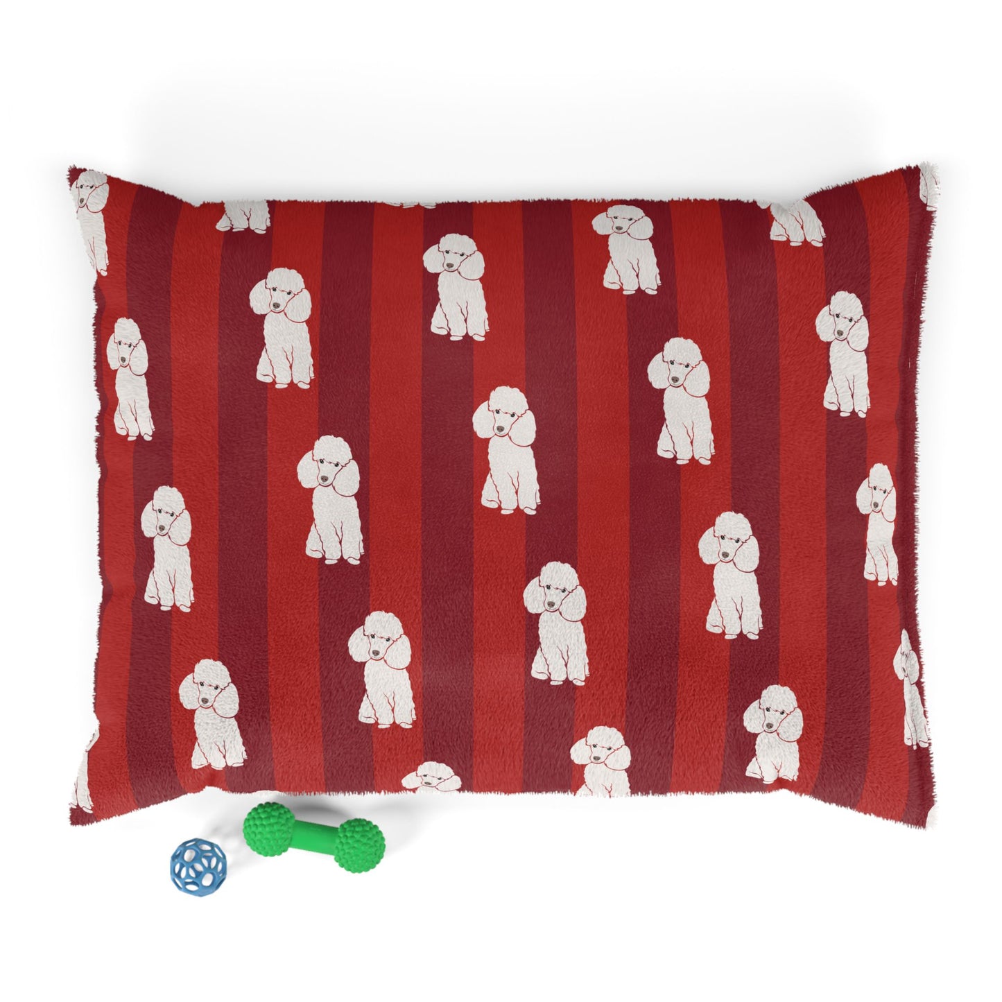 Cozy Dog Bed with Adorable "Poodle" Design With Shape-retaining Insert| Dog Cushion, Adjustable Throw
