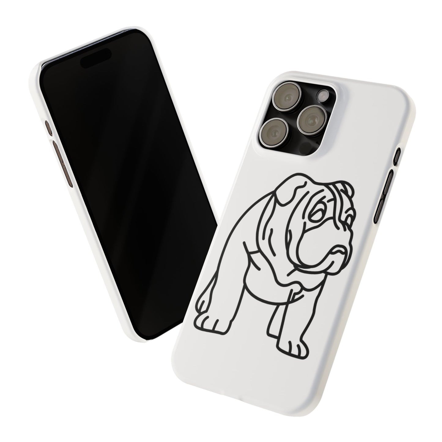 Bulldog Slim Phone Case: Minimalist Pet Lover Accessory, Cute Gift for Dog Owners, Phone Protection, Animal Lover's Style, Unique Dog Design