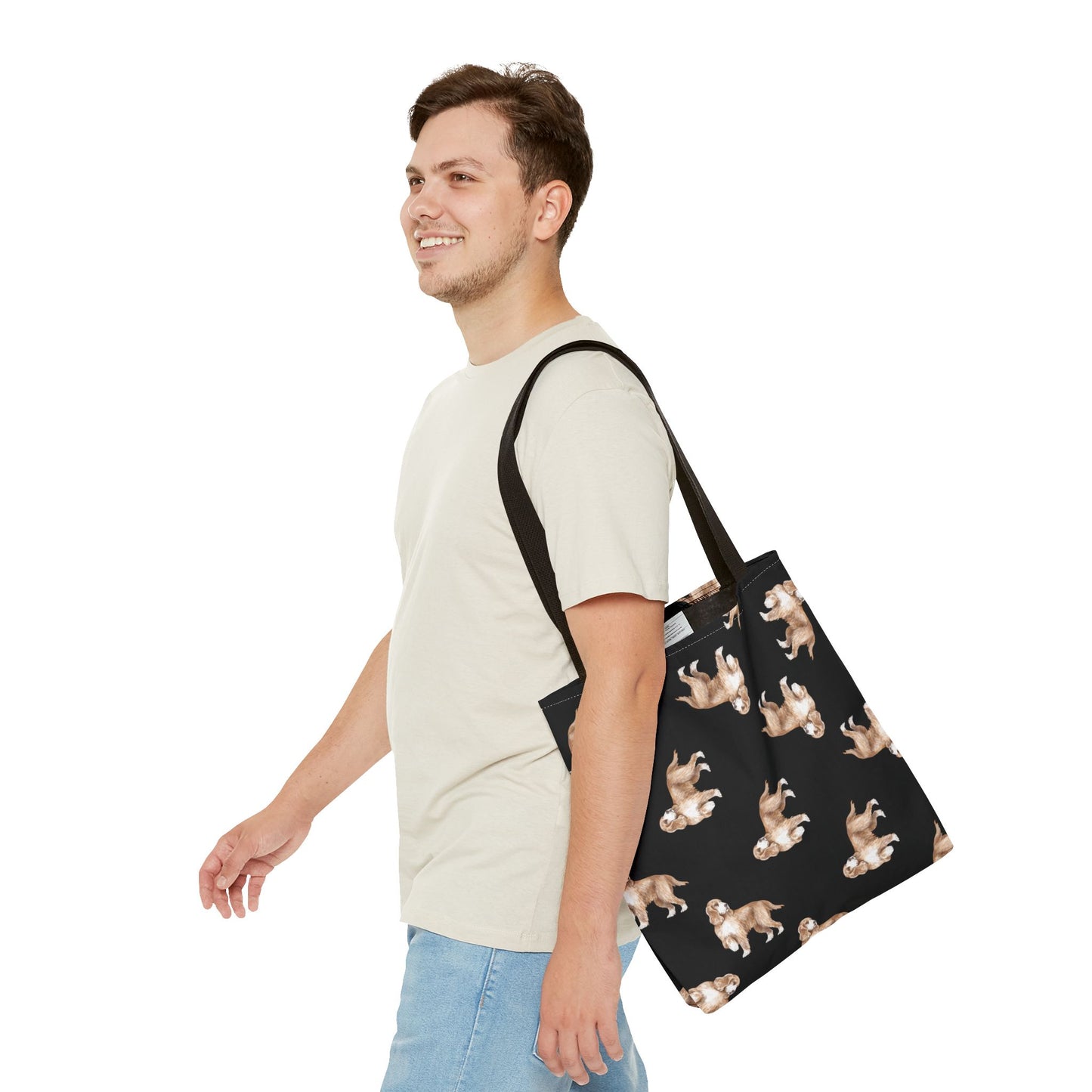 Dog Lover's Tote Bag, All-Over Print Dog Bag, Cute Pet Tote, Gift for Dog Owners, Casual Everyday Bag, Dog Mom Gift