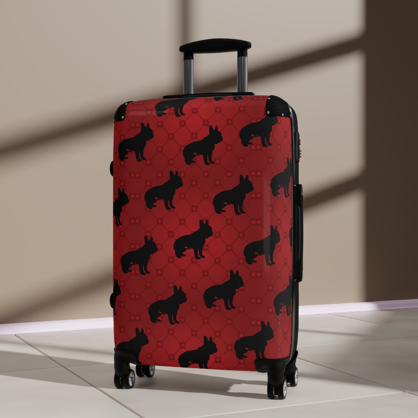 Dog Pattern Designer Suitcase | "Bulldog" Collection | Supper Durable and LIghtweight Luggage for Women | Gift for Dog Owners | Vacation Essentials