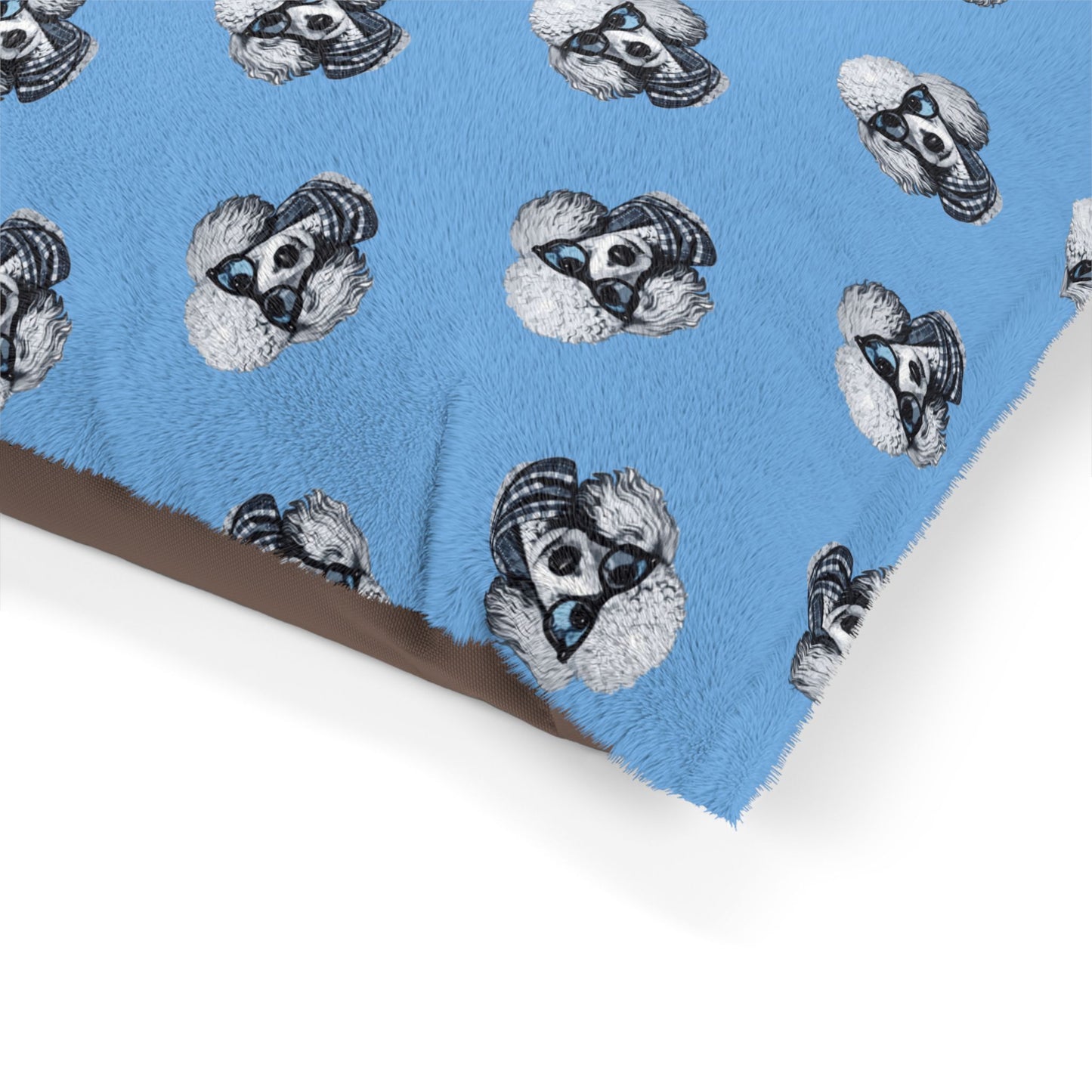 Dog Bed "Poodle" Collection, Designer Dog Bed for Small and Large Dogs, 100% Cotton Underside, Shape Retaining Insert