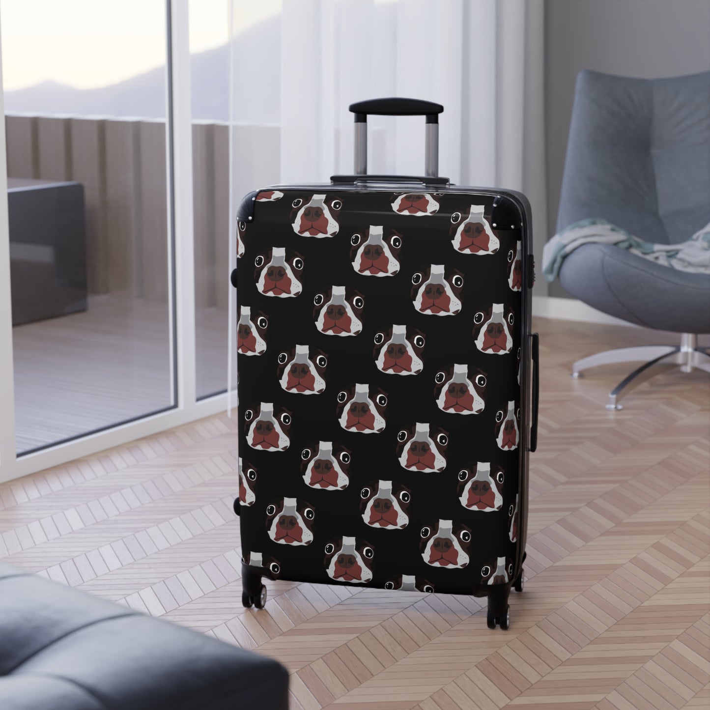 Travel Suitecase "Wonder Dog" - Themed Suitcase 360-Degree Swivel Wheels Hard Shell