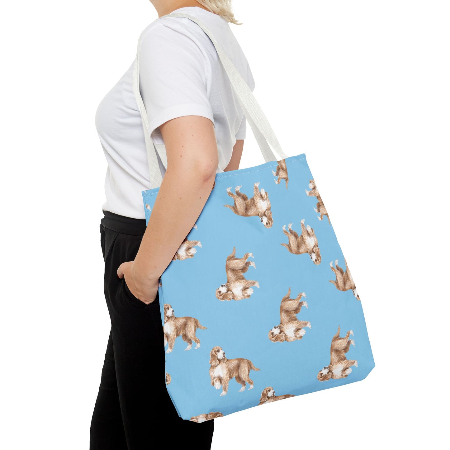 Tote Bag "Cocker Spaniel", Beach Bag, Eco-friendly Shopping Bag, Fun Dog Print, Casual Everyday Tote