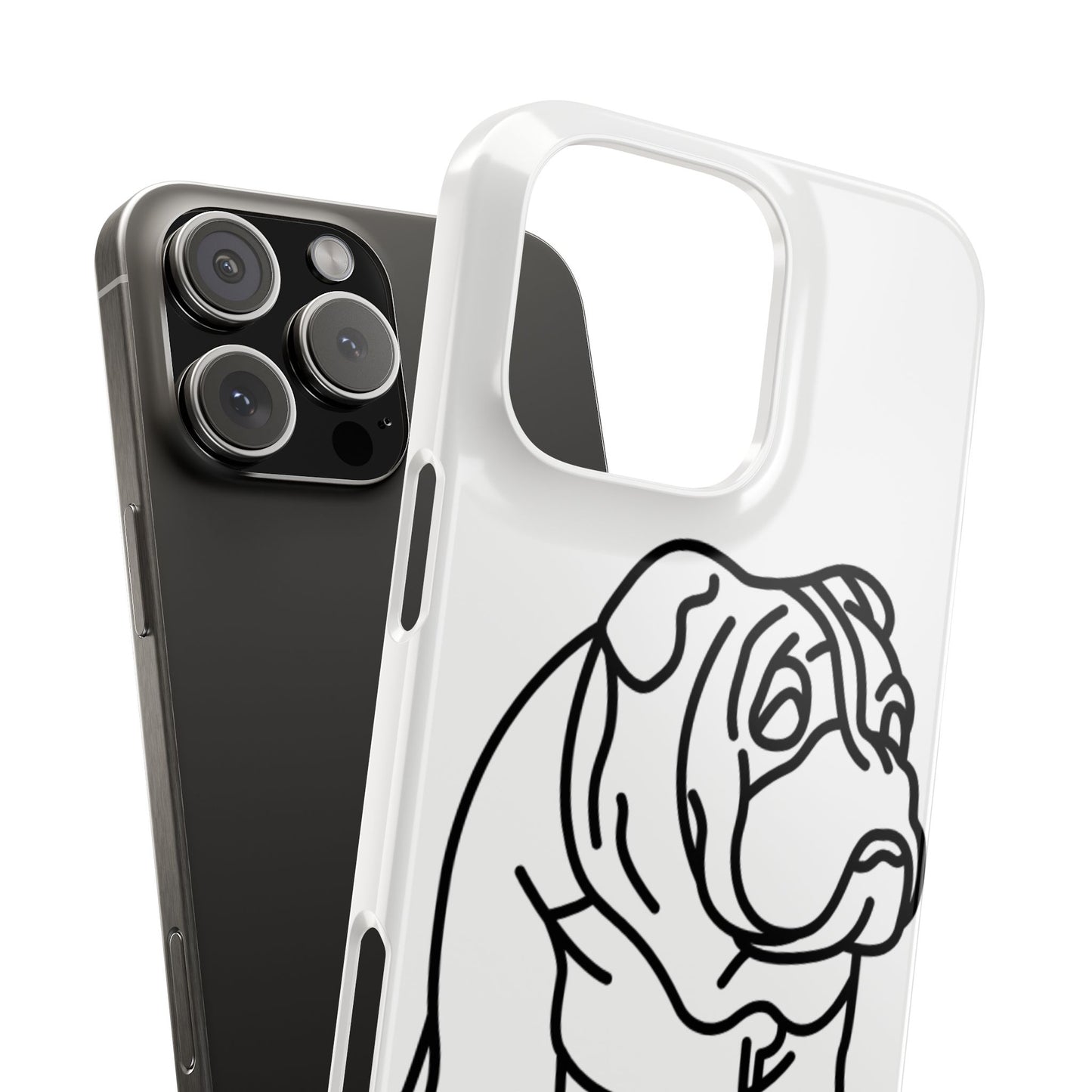 Bulldog Slim Phone Case: Minimalist Pet Lover Accessory, Cute Gift for Dog Owners, Phone Protection, Animal Lover's Style, Unique Dog Design
