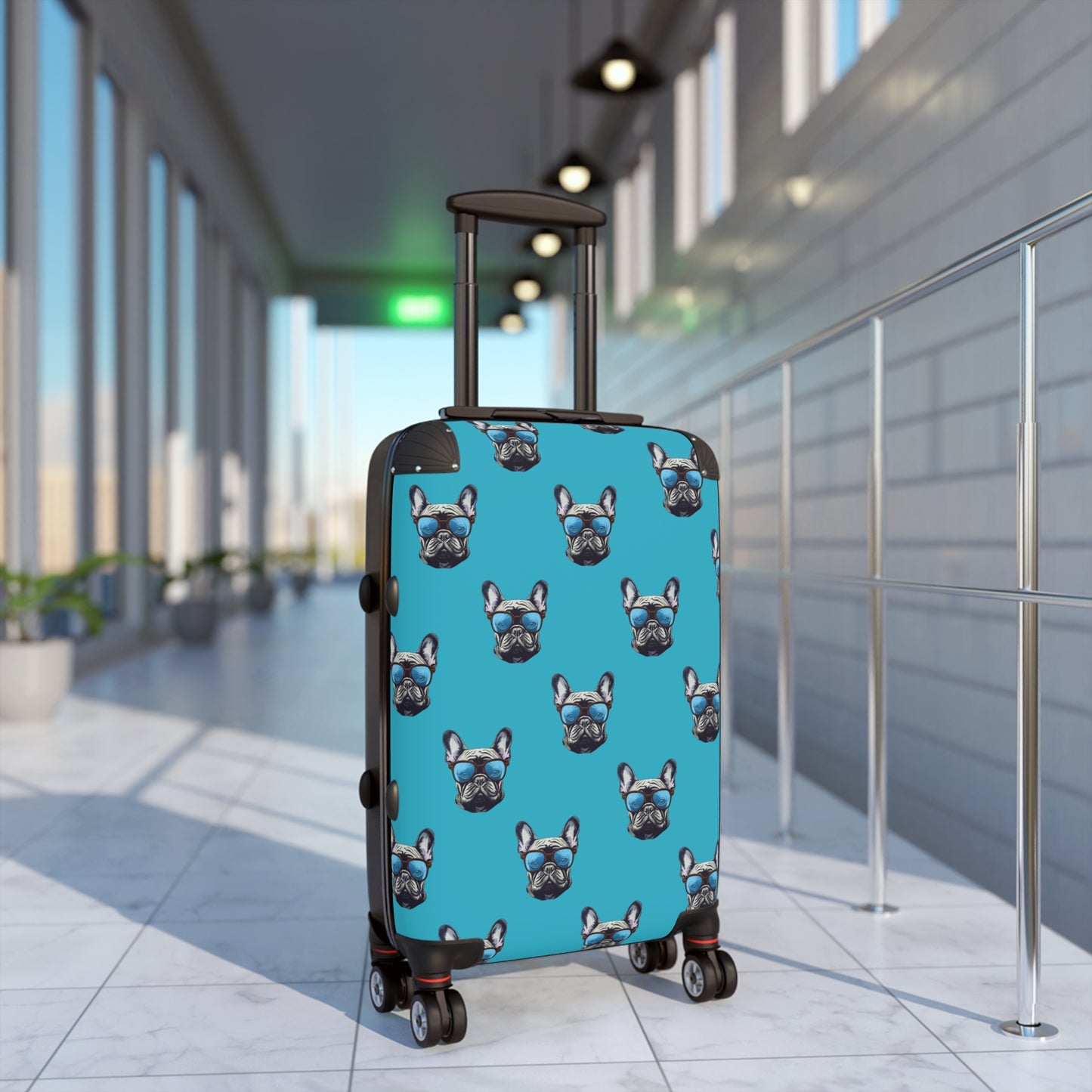"Bulldog" Travel Suitcase, Super Durable and Lightweight French Bulldog Travel Suitcase, Unique Designer Travel Gear