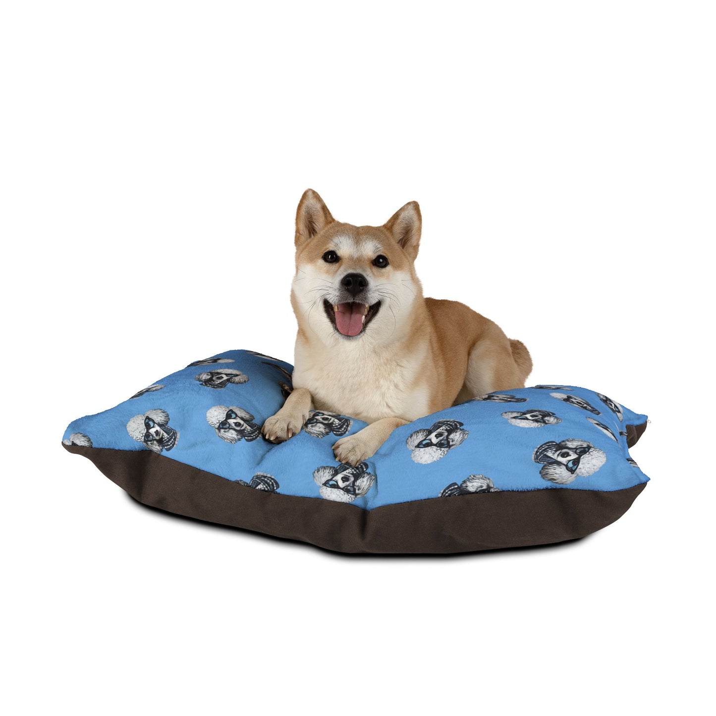 Dog Bed "Poodle" Collection, Designer Dog Bed for Small and Large Dogs, 100% Cotton Underside, Shape Retaining Insert