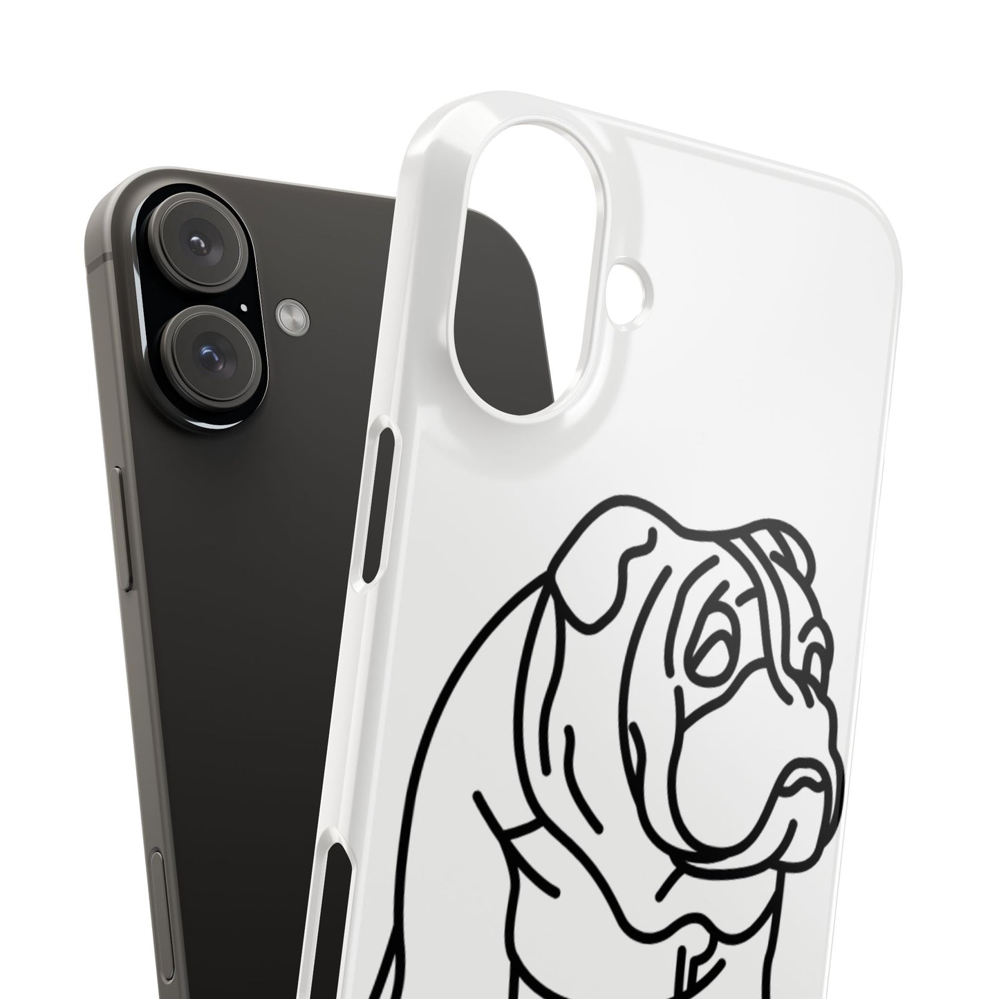 Bulldog Slim Phone Case: Minimalist Pet Lover Accessory, Cute Gift for Dog Owners, Phone Protection, Animal Lover's Style, Unique Dog Design