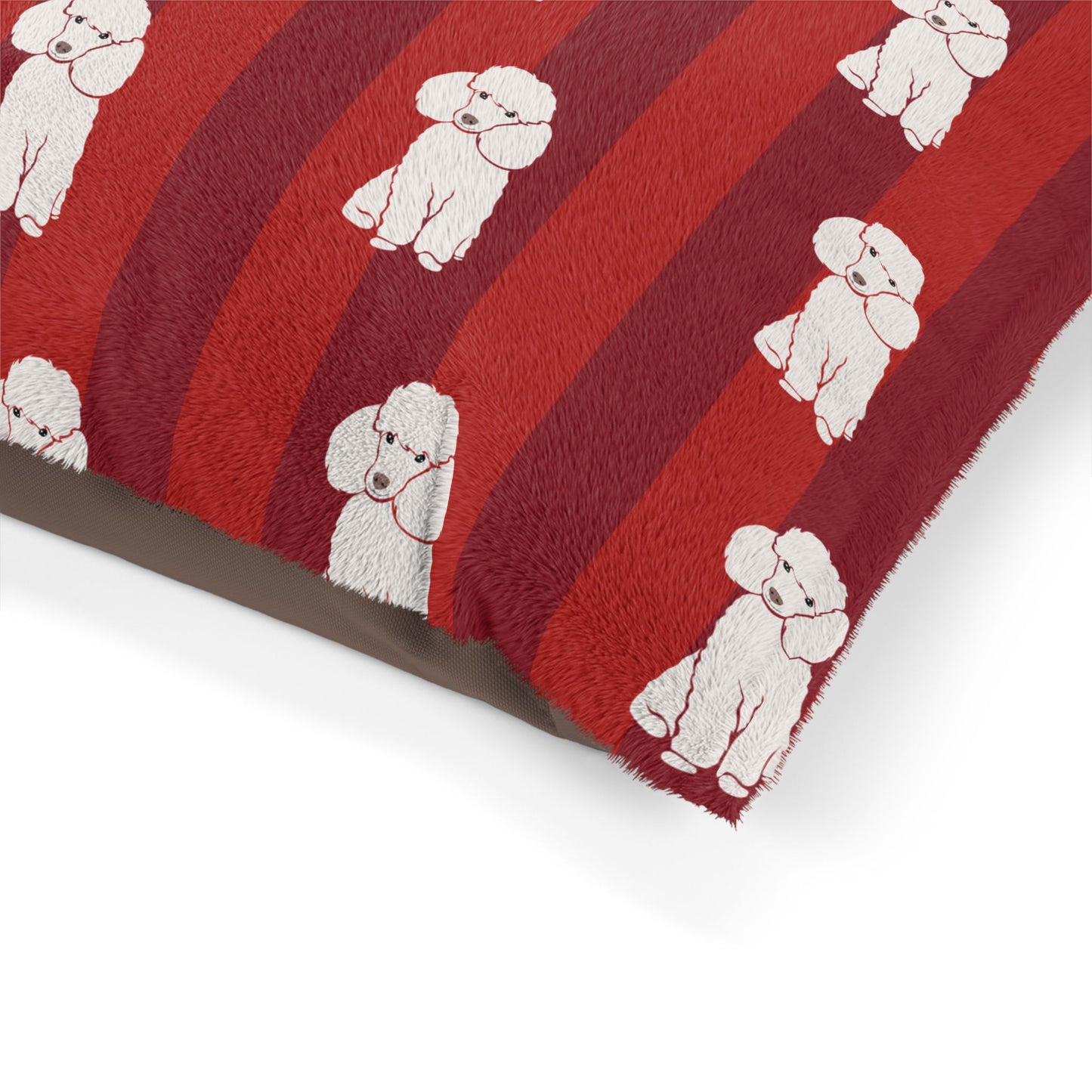 Cozy Dog Bed with Adorable "Poodle" Design With Shape-retaining Insert| Dog Cushion, Adjustable Throw