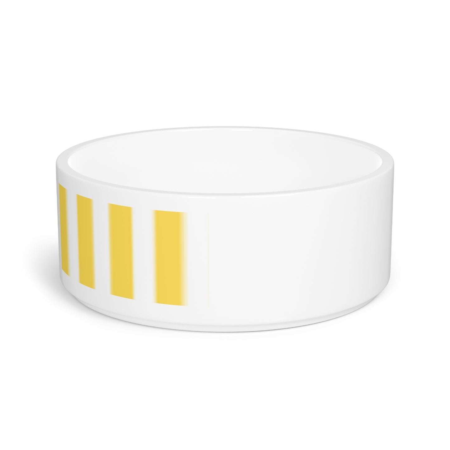 Dog Bowl Modern Yellow Striped - "Portofino Dogs" Dishwasher-safe, Microwave-safe, Design Stylish Dish for Dogs