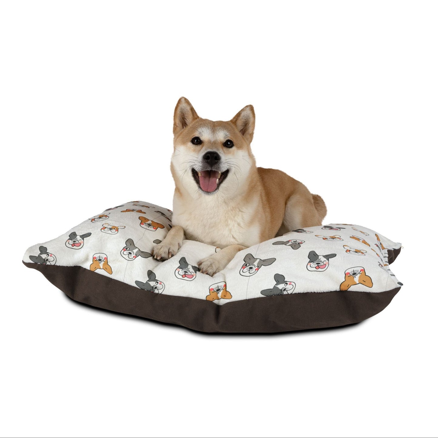 Dog Bed "Bulldog" Collection, 100% Cotton Underside, Shape-retaining Insert
