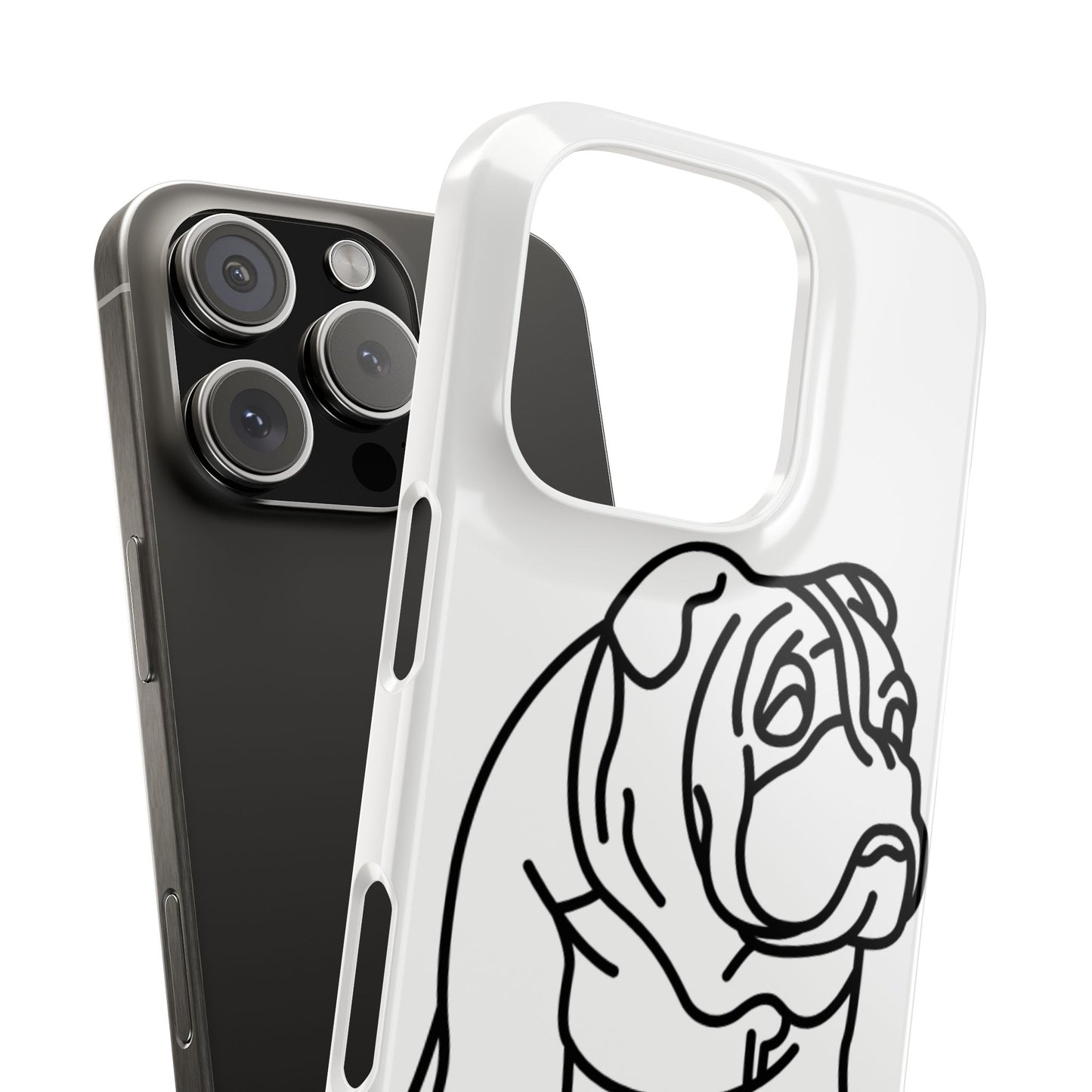 Bulldog Slim Phone Case: Minimalist Pet Lover Accessory, Cute Gift for Dog Owners, Phone Protection, Animal Lover's Style, Unique Dog Design