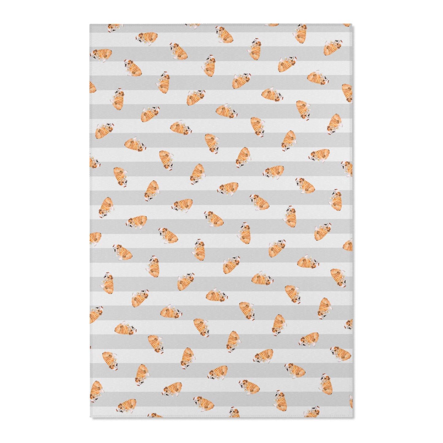 Cute "Bulldog" Accent Area Rug, Dog Themed Gift, Home Accessory, Living Room Mats