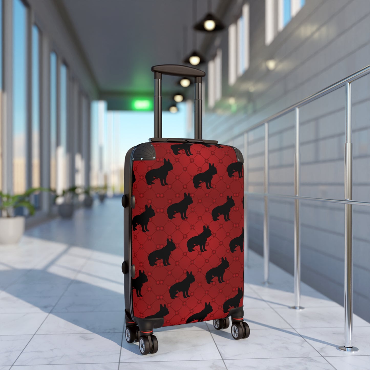 Dog Pattern Designer Suitcase | "Bulldog" Collection | Supper Durable and LIghtweight Luggage for Women | Gift for Dog Owners | Vacation Essentials