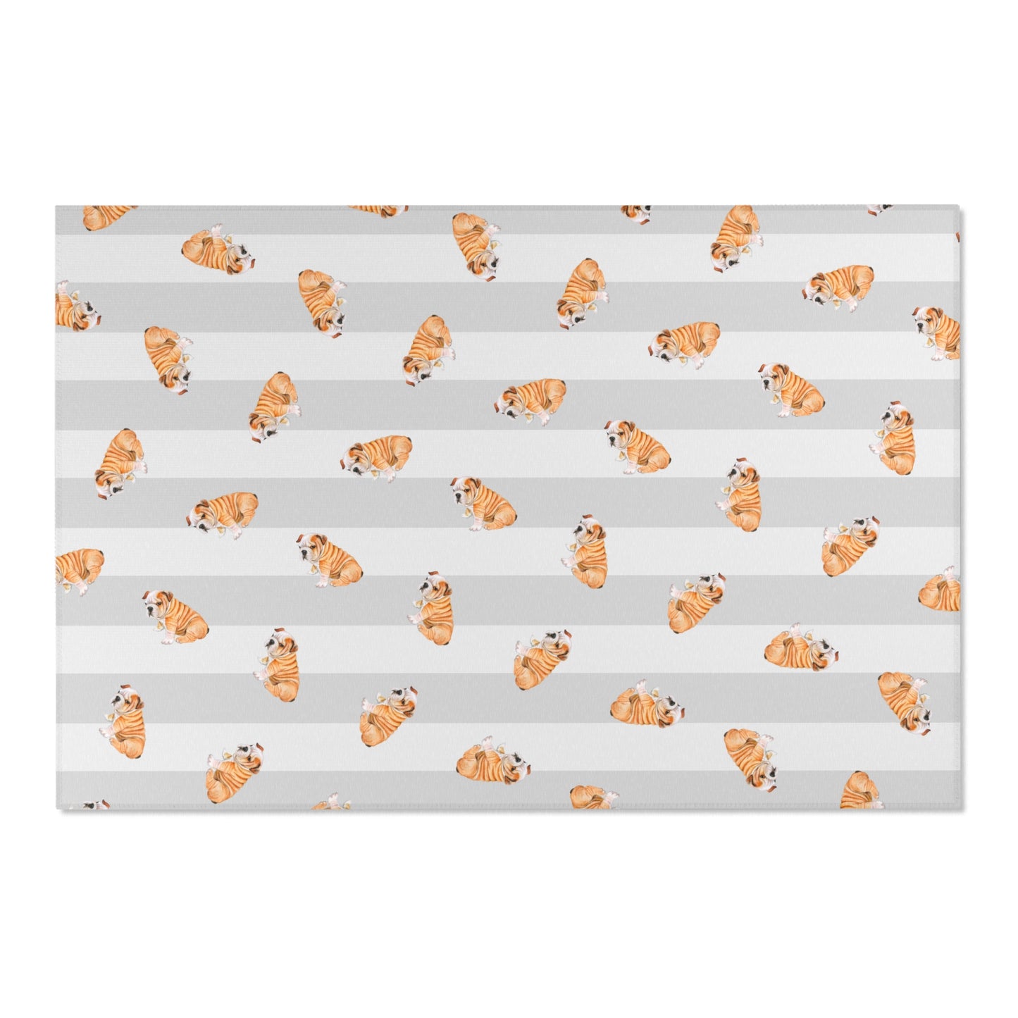 Cute "Bulldog" Accent Area Rug, Dog Themed Gift, Home Accessory, Living Room Mats