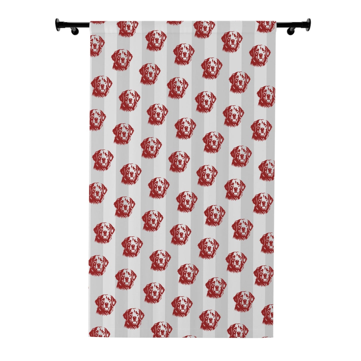 Dog Print Window Curtains "Golden Retriever" Design, Dog Lover Decor, Gift for Dog Owners