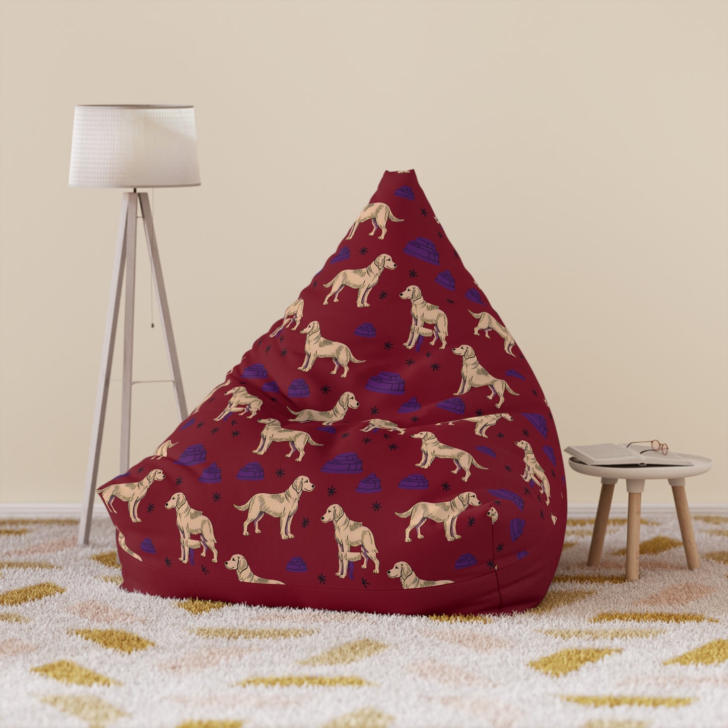 Bean Bag Chair Cover "Golden Retriever" Collection - Cozy Seating for All Ages